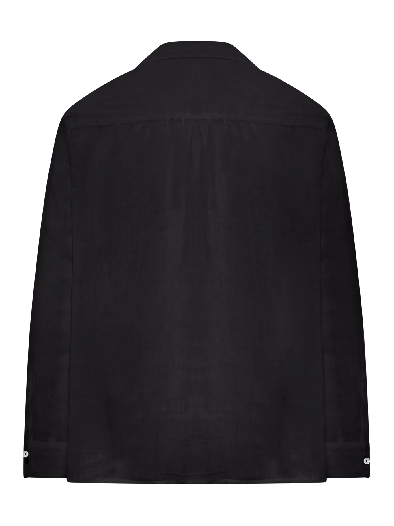 LINEN SHIRT WITH COLLAR AND V-NECK - Image 2