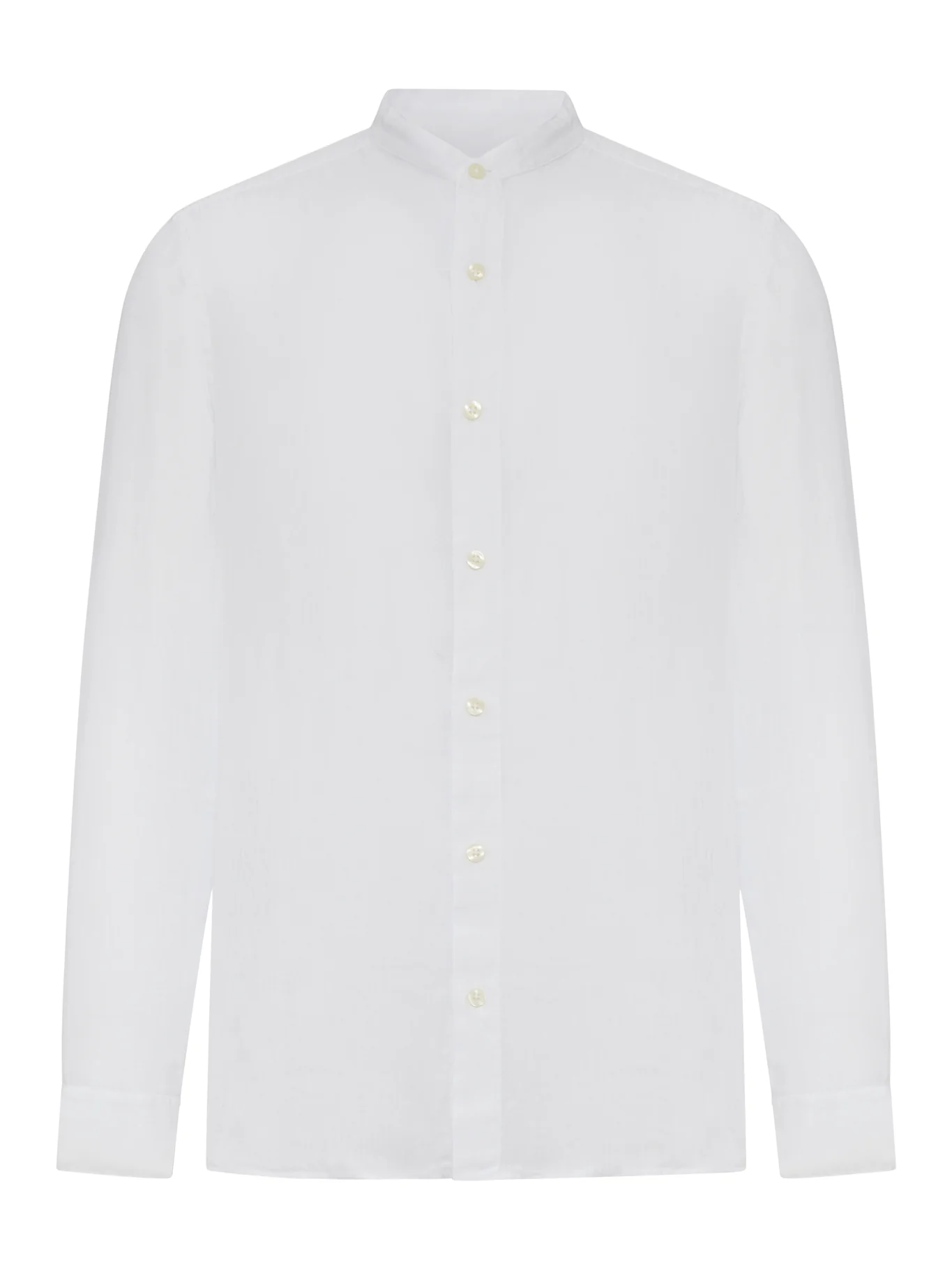 LINEN SHIRT WITH MANDARIN COLLAR
