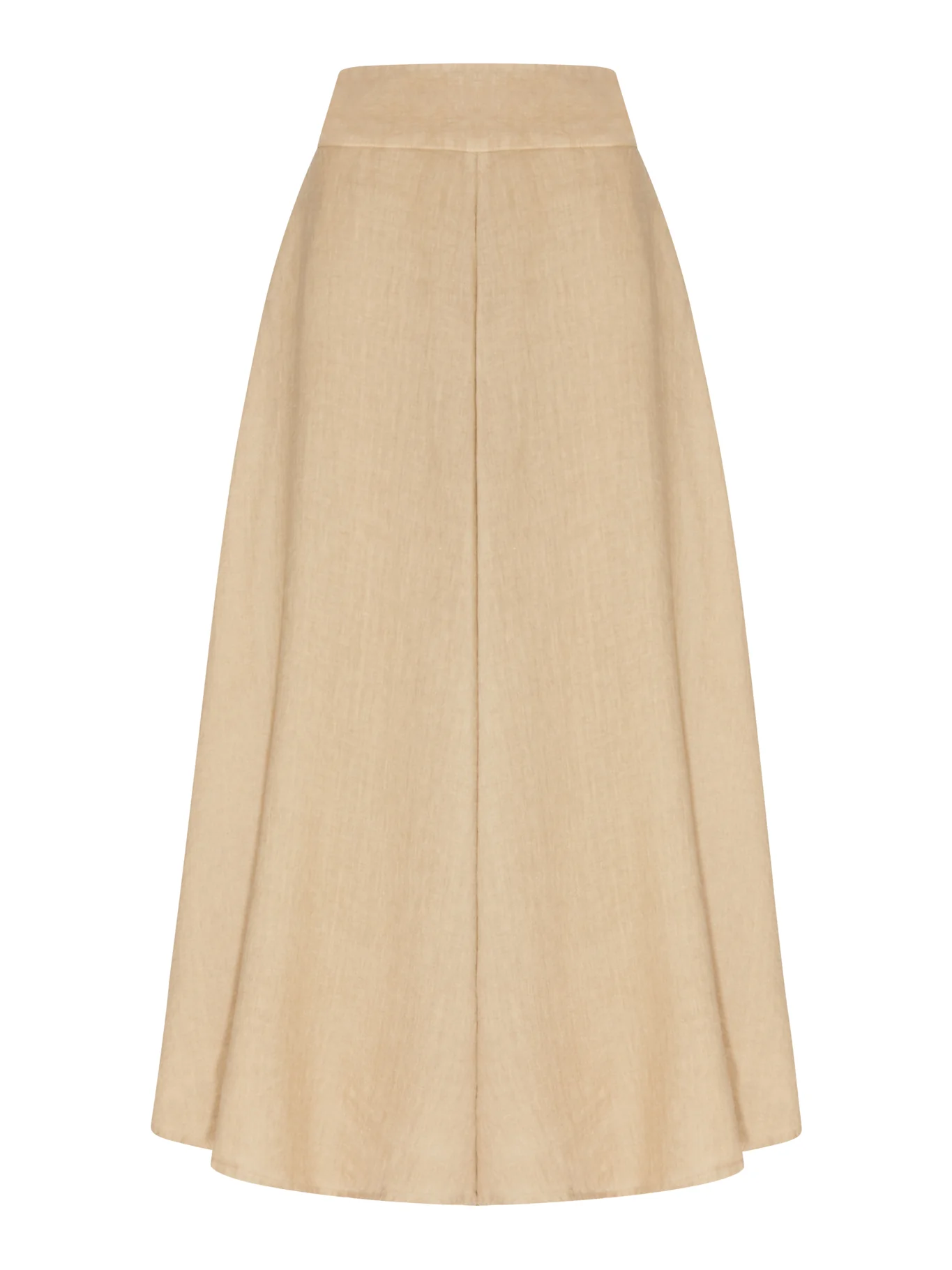 LONG LINEN FLOWER SKIRT WITH WAISTBAND