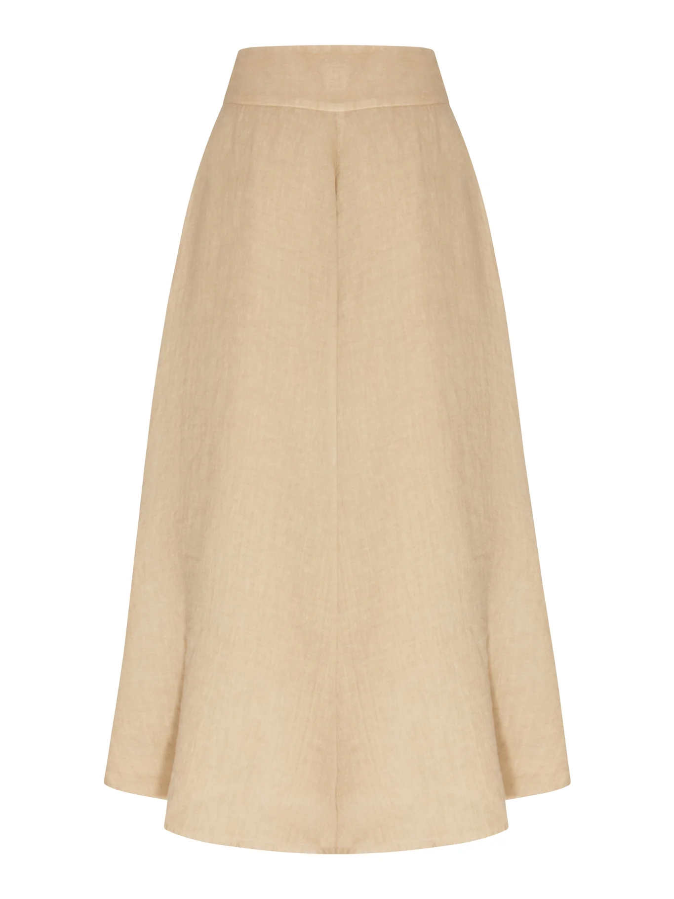 LONG LINEN FLOWER SKIRT WITH WAISTBAND - Image 2