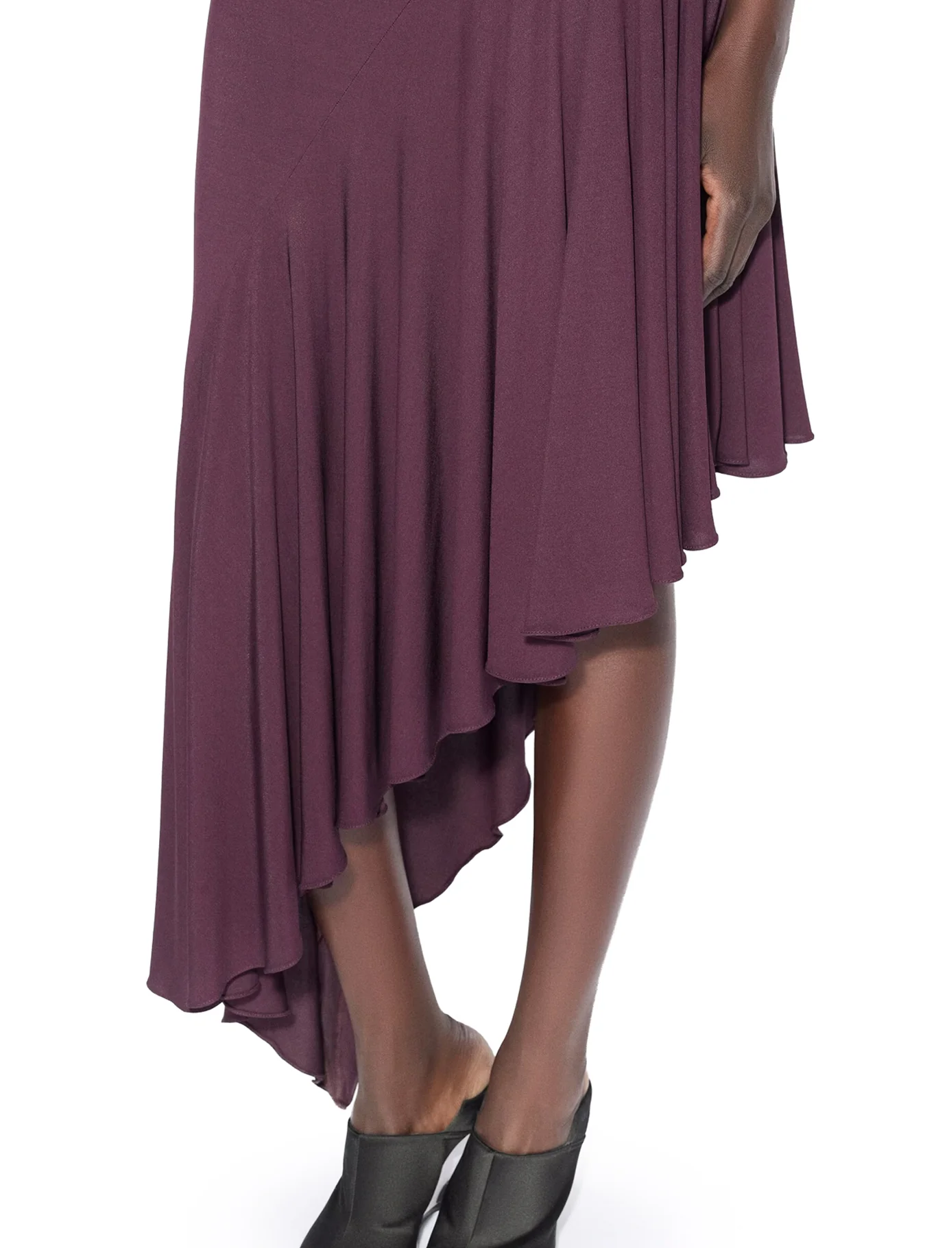 ASYMMETRICAL FLUID JERSEY DRESS - Image 4