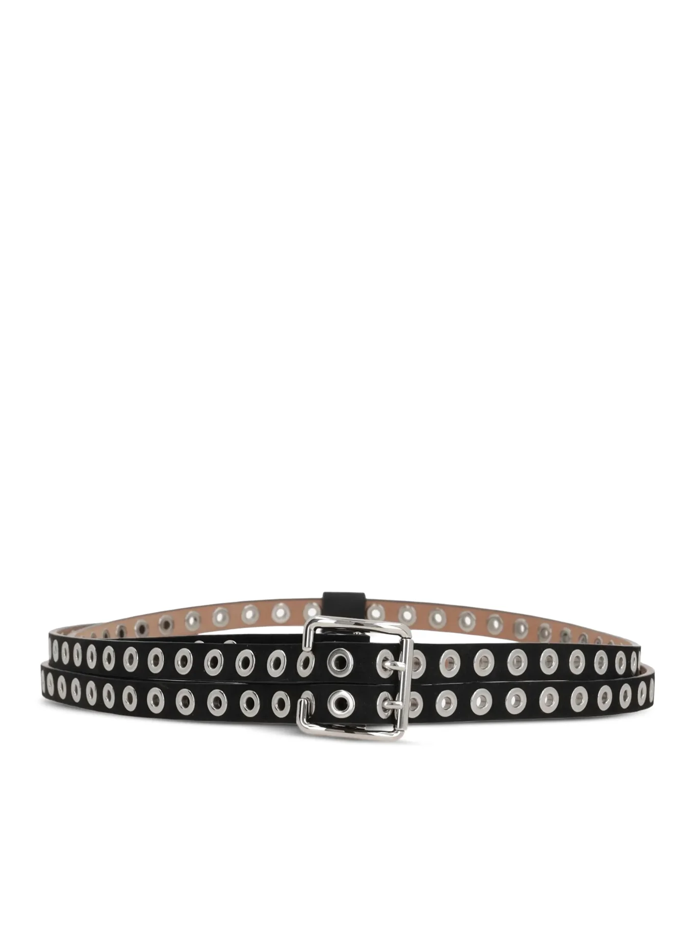 DOUBLE BIKER BELT IN NUBUCK