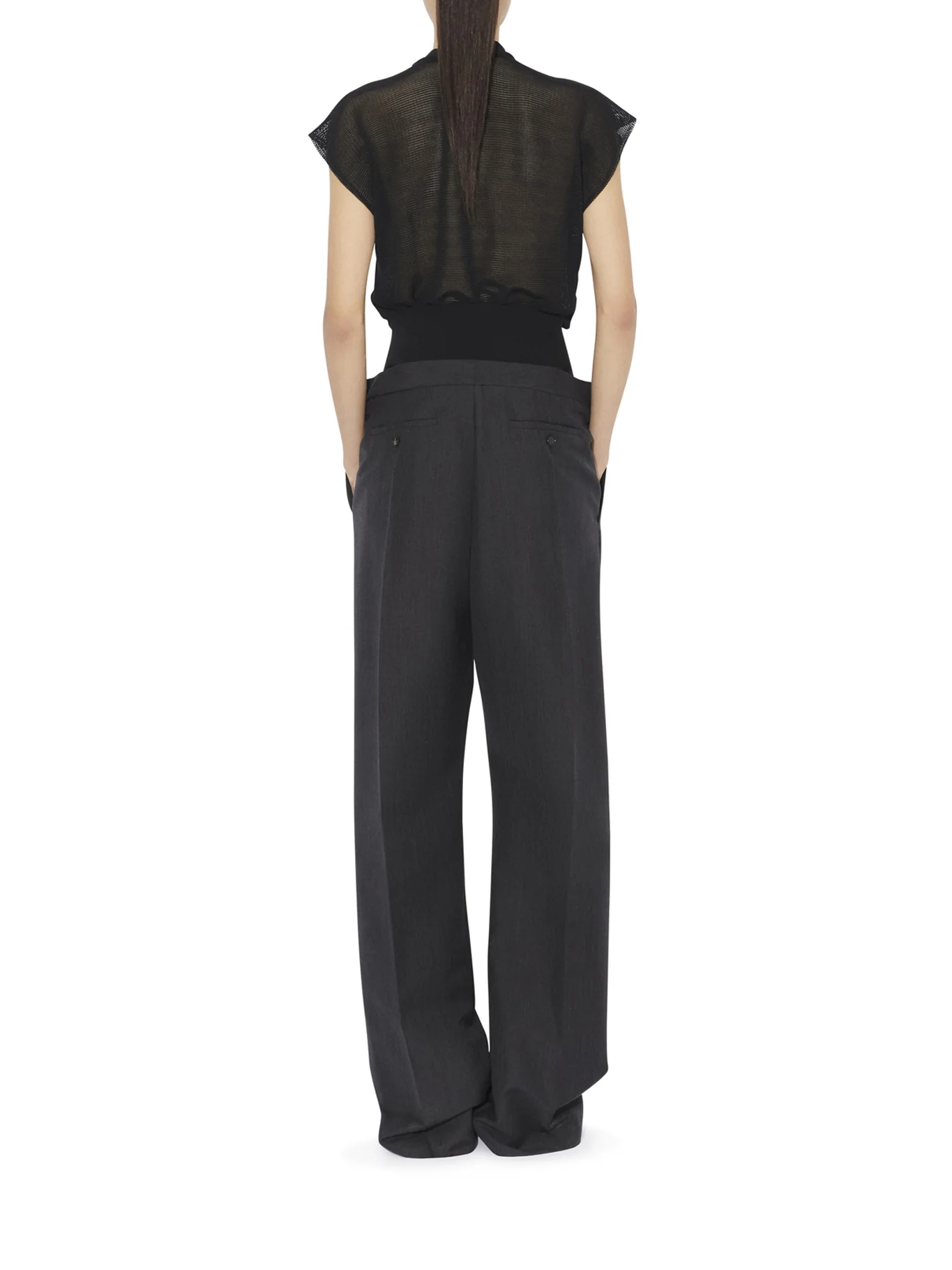TAILORED TROUSERS WITH KNIT BAND - Image 4