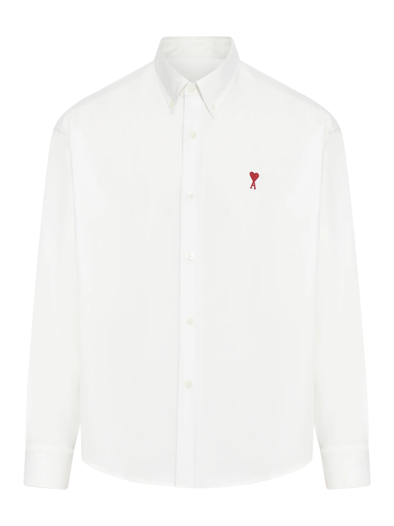 WHITE COTTON BUTTON-DOWN AMI DE COEUR SHIRT