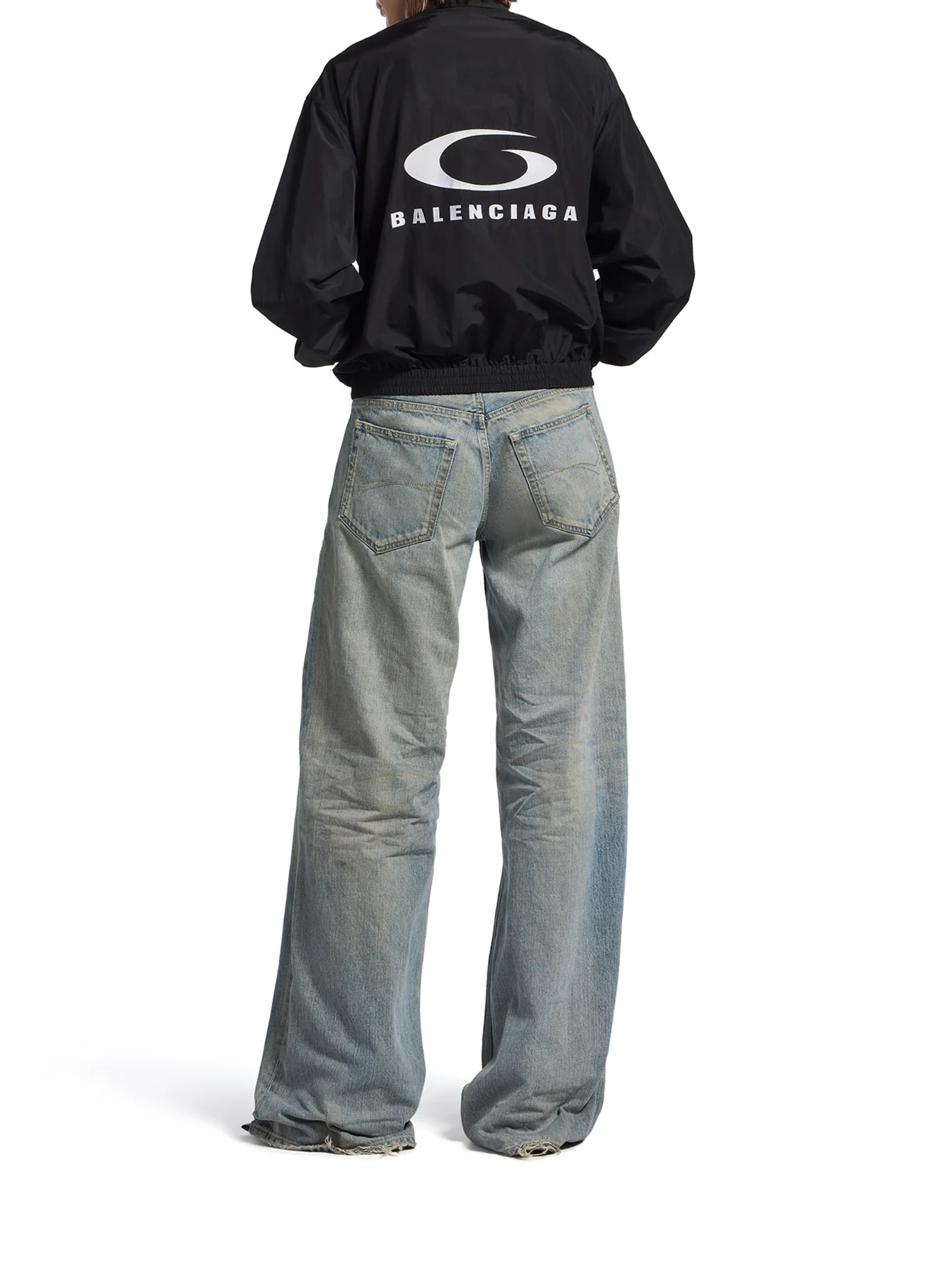 ORGANIC COTTON DENIM WIDE-LEG BAGGY TROUSERS - Image 4