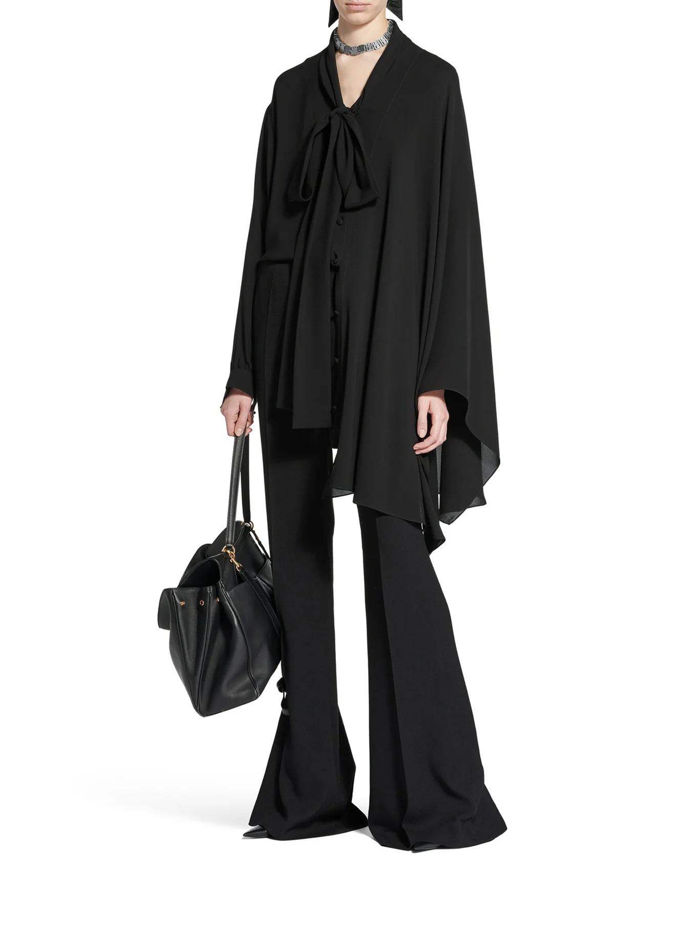 SILK BLOUSE WITH SCARF - Image 2