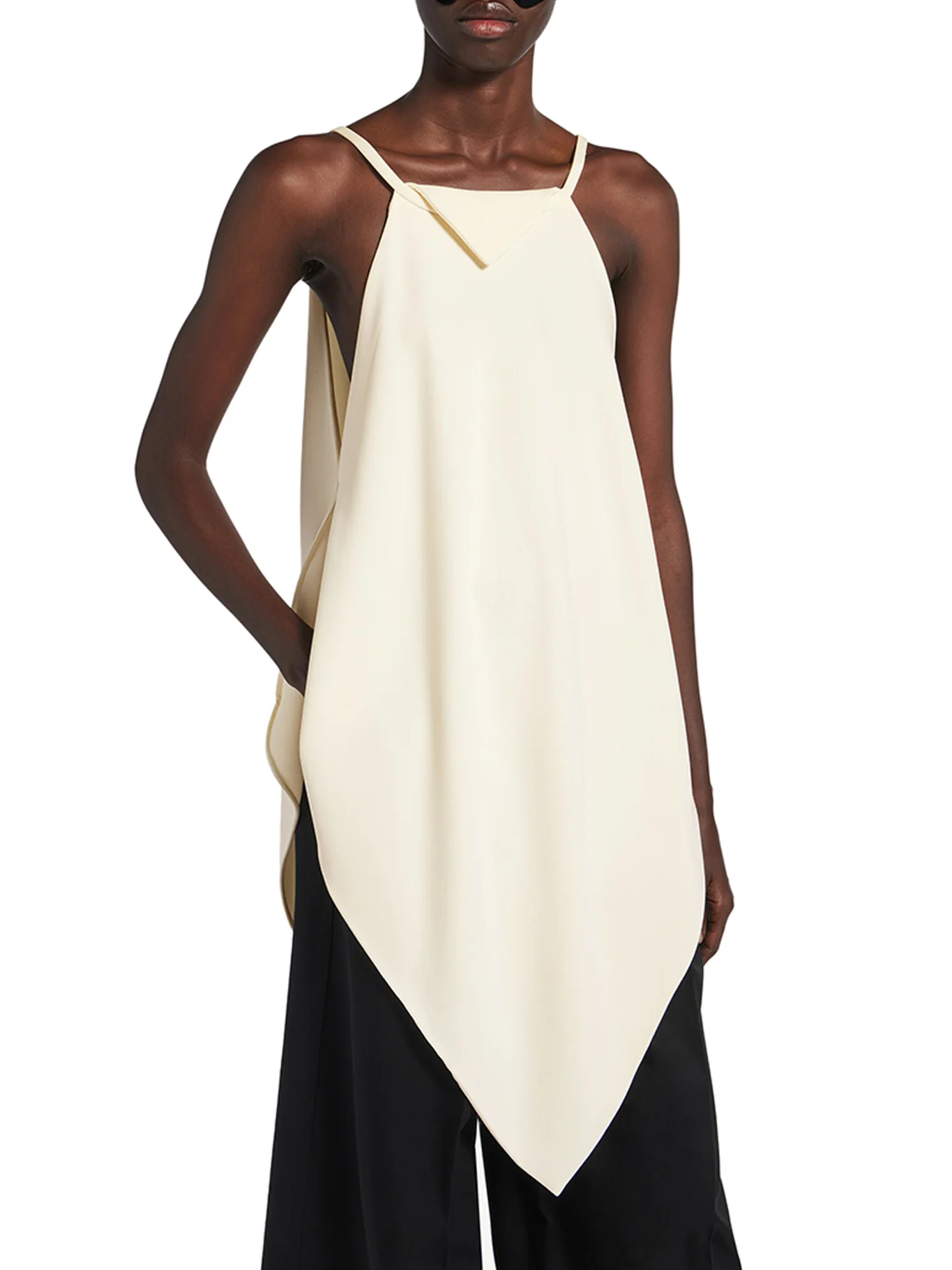 WOMEN`S SCARF TOP IN IVORY - Image 3