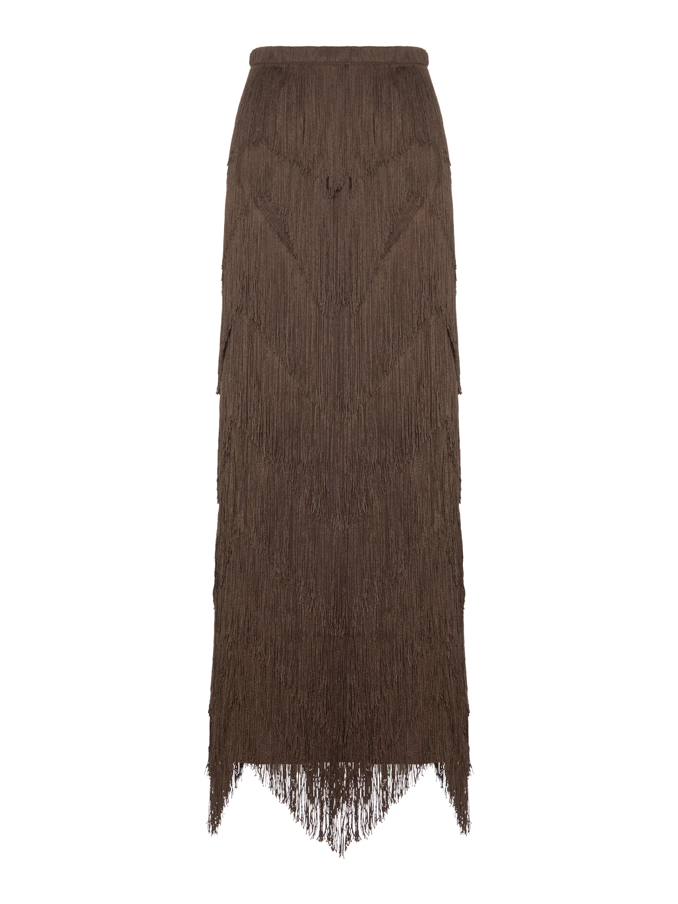DARA LONG SKIRT WITH FRINGES