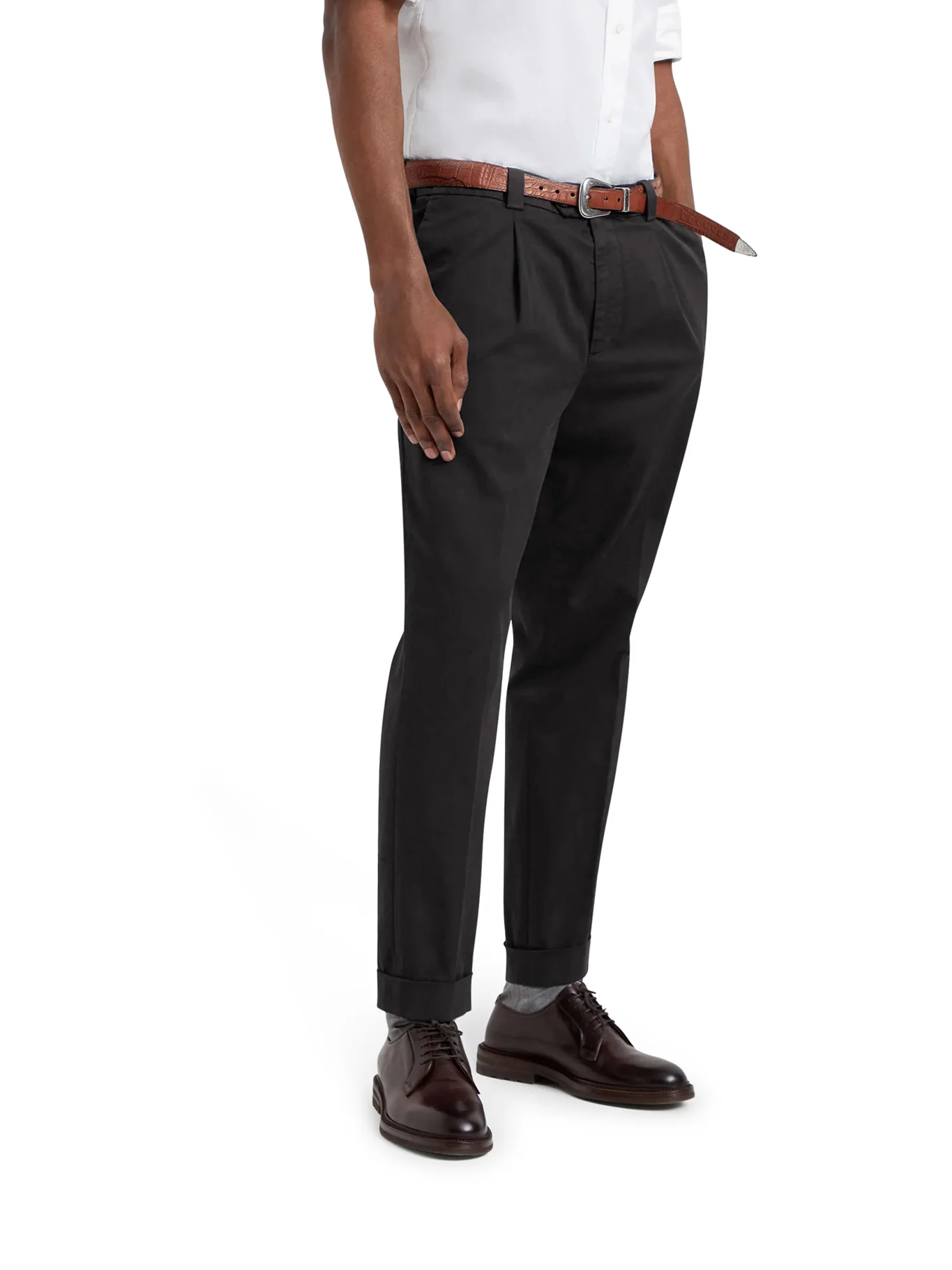COTTON BLEND CHINO PANTS - Image 3