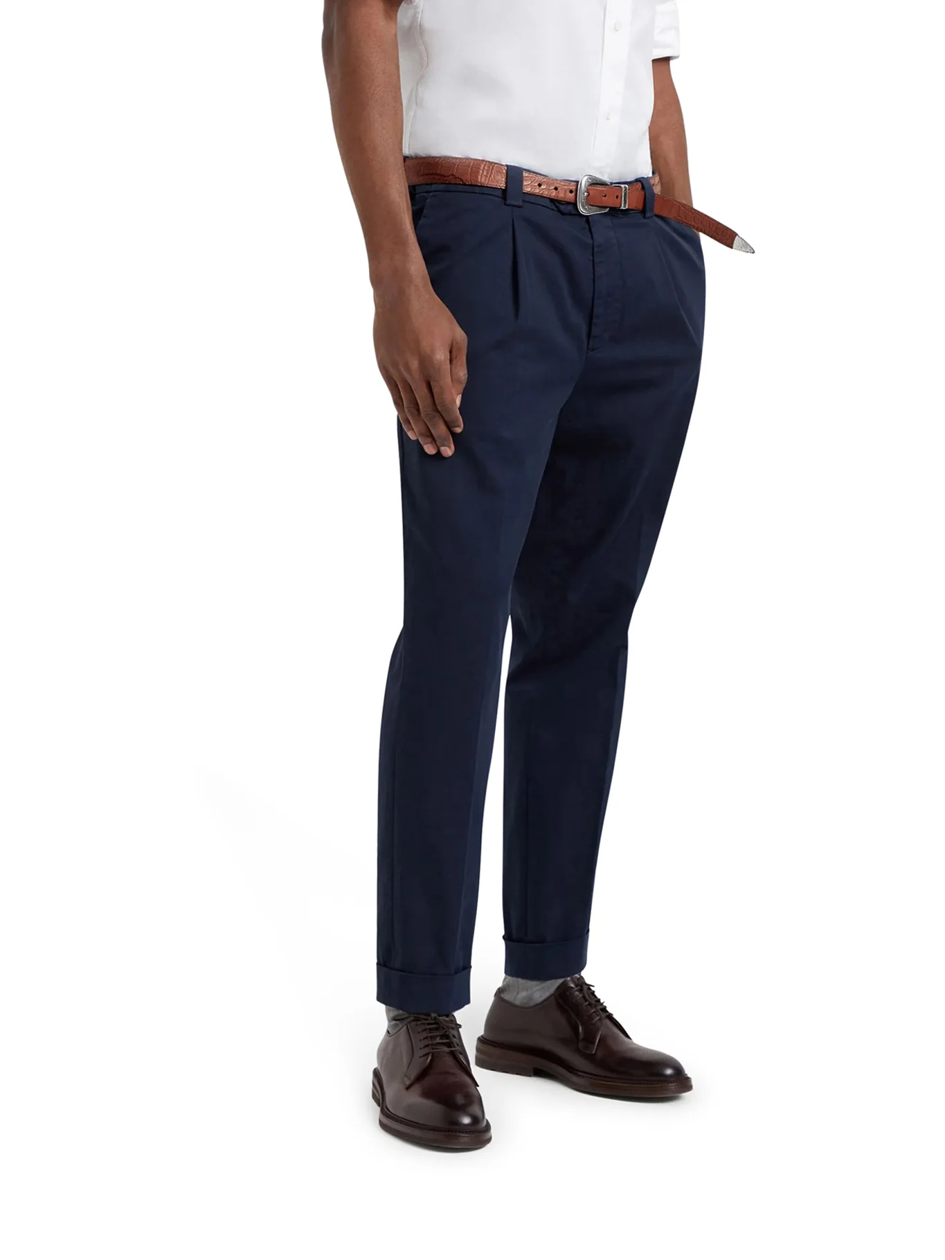 COTTON BLEND CHINO PANTS - Image 3