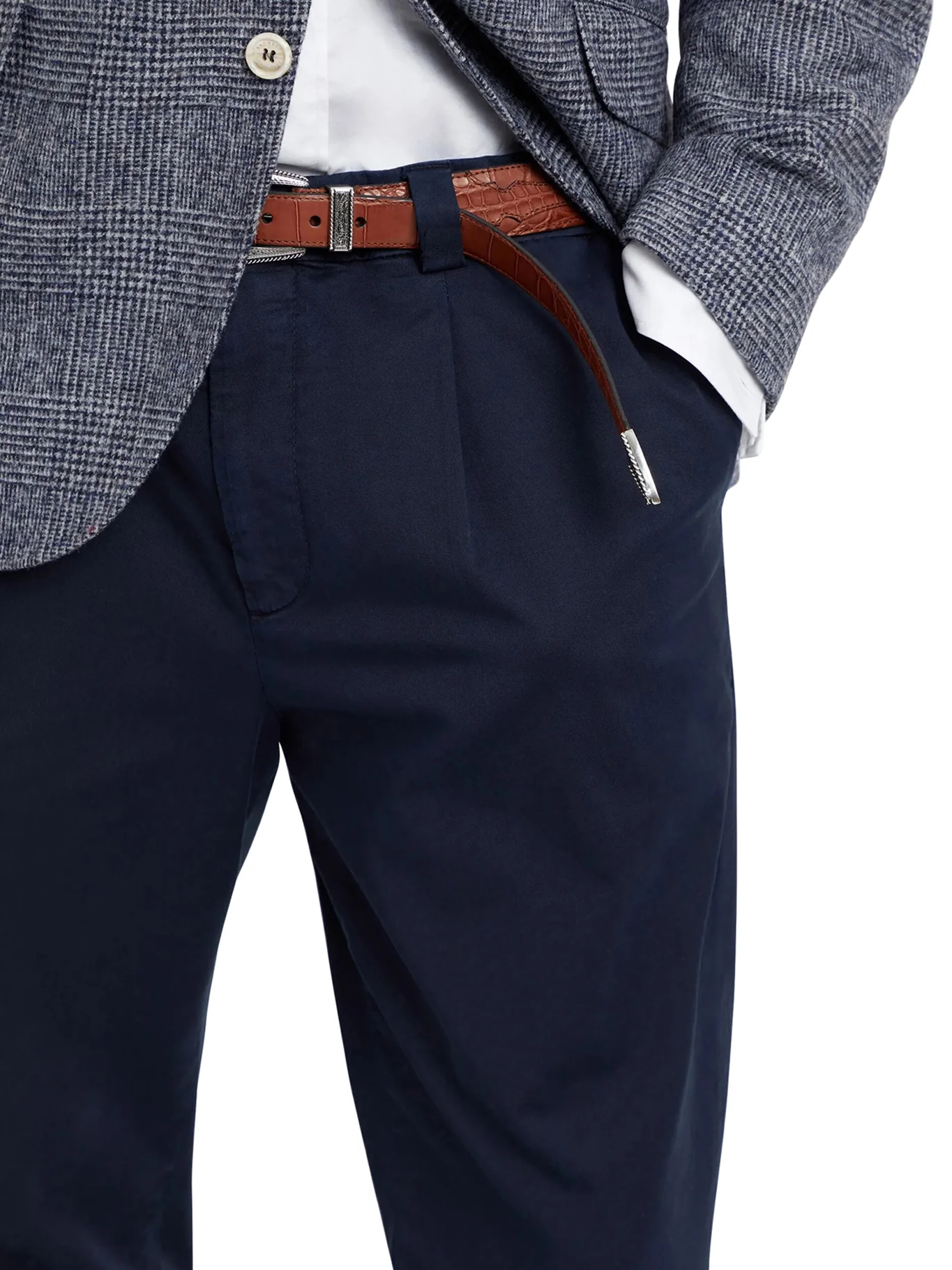 COTTON BLEND CHINO PANTS - Image 5
