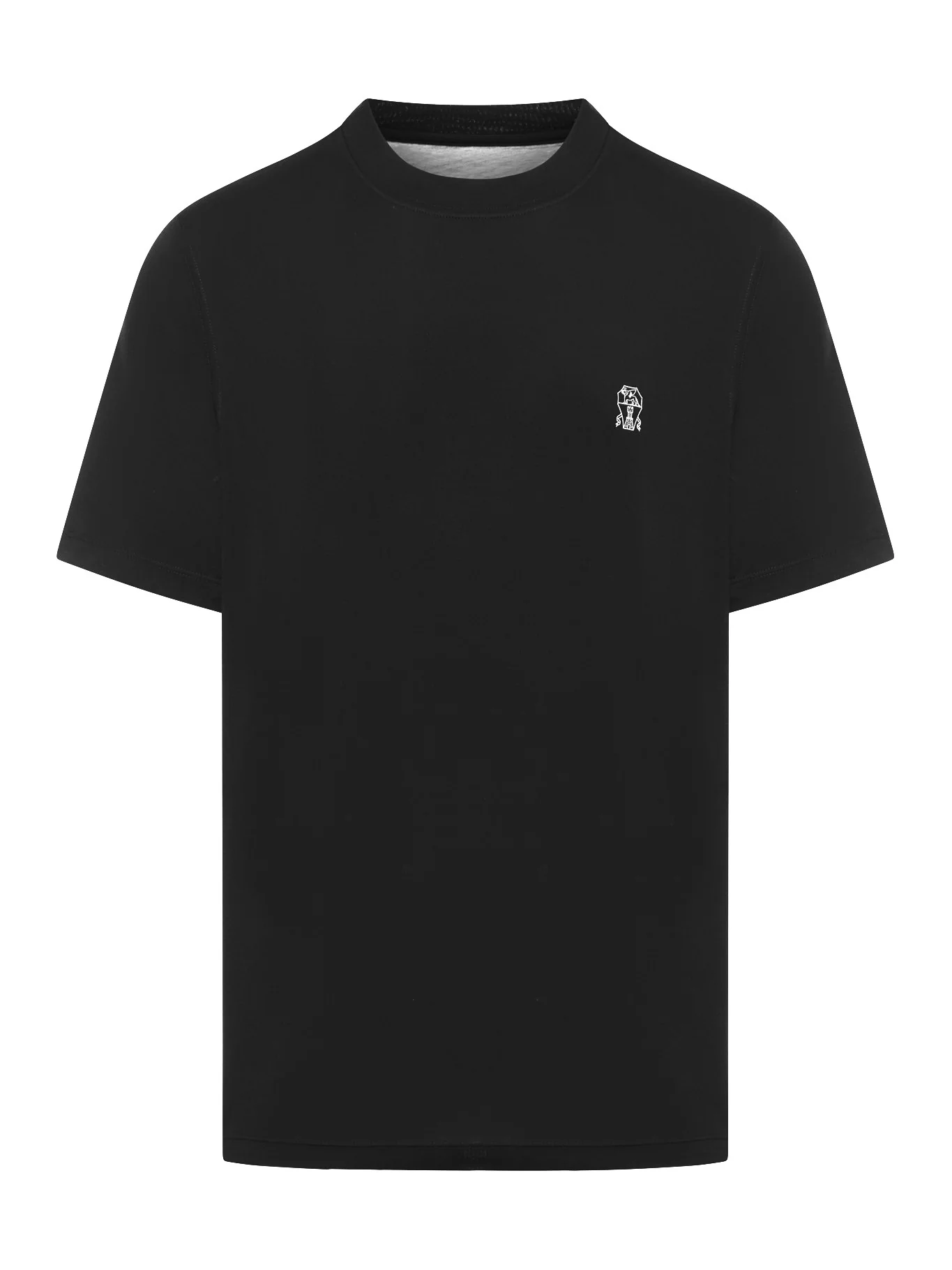 COTTON T-SHIRT WITH CONTRASTING LOGO PRINT
