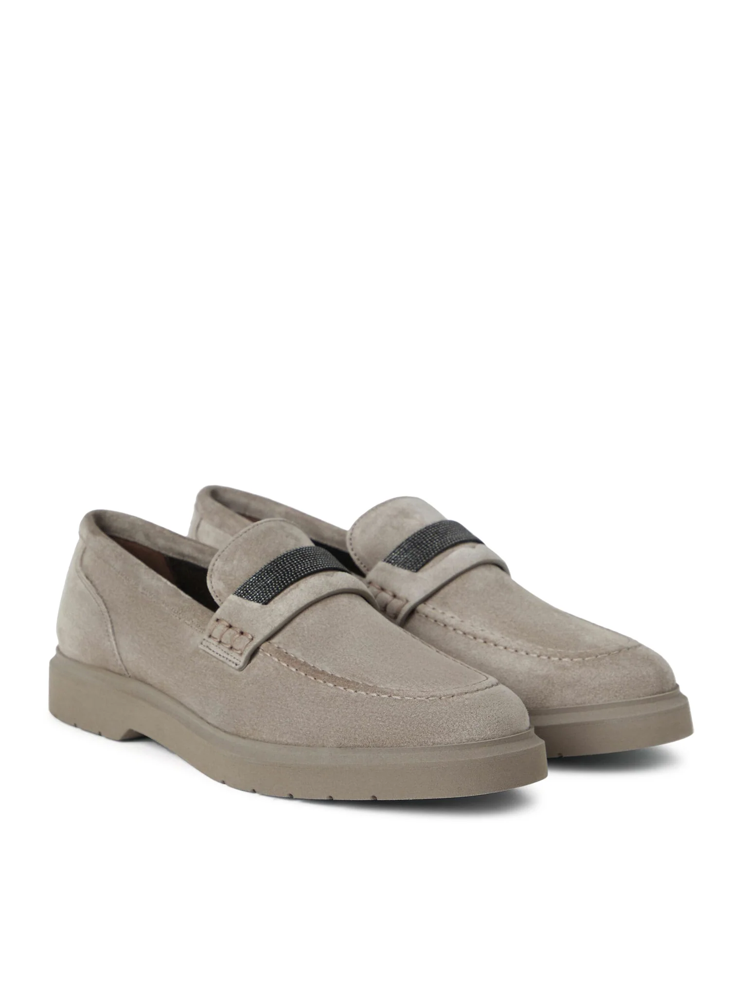 SUEDE PENNY LOAFERS WITH JEWEL APPLIQUE - Image 3