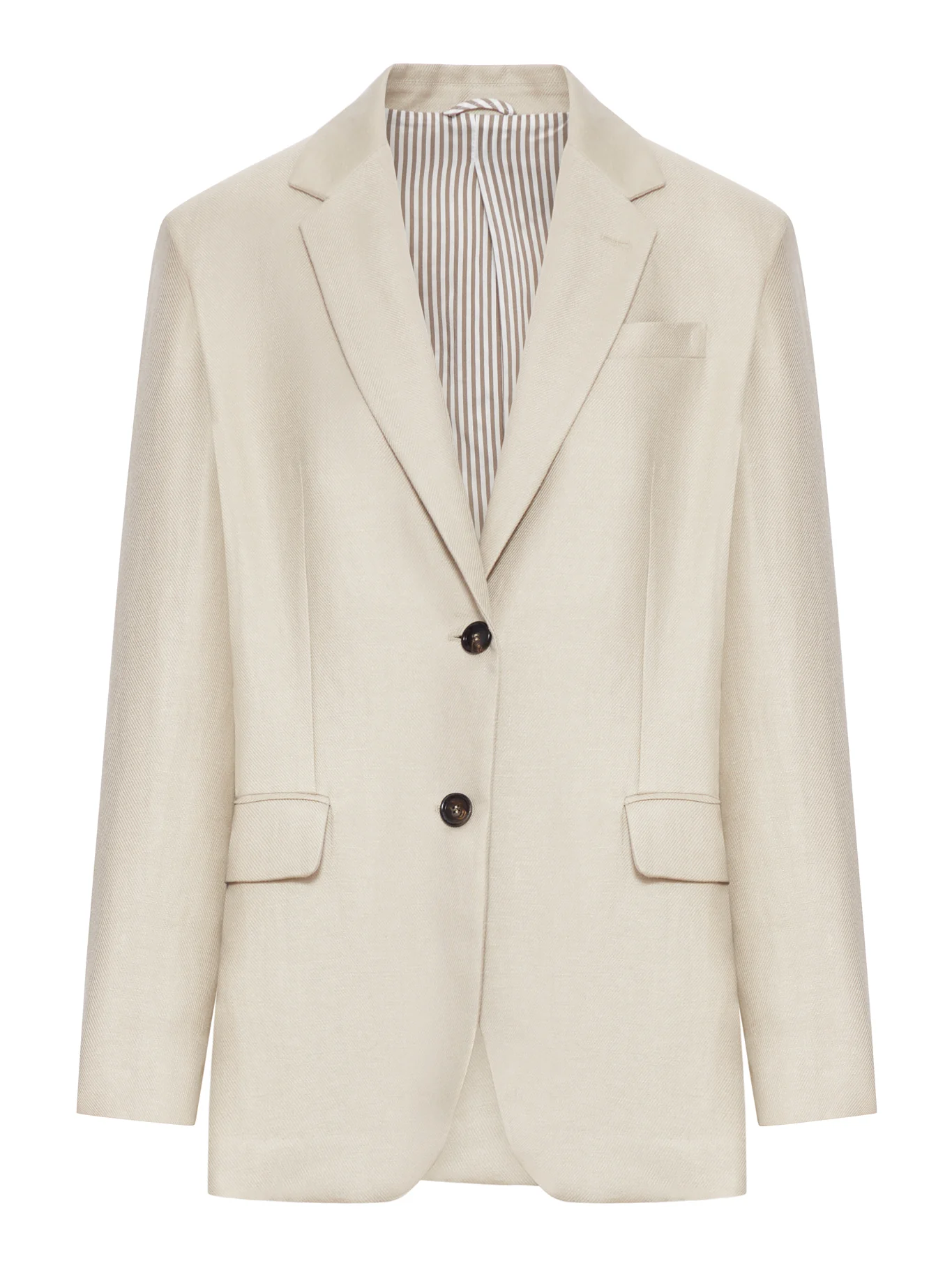 SINGLE-BREASTED TAILORED LINEN JACKET