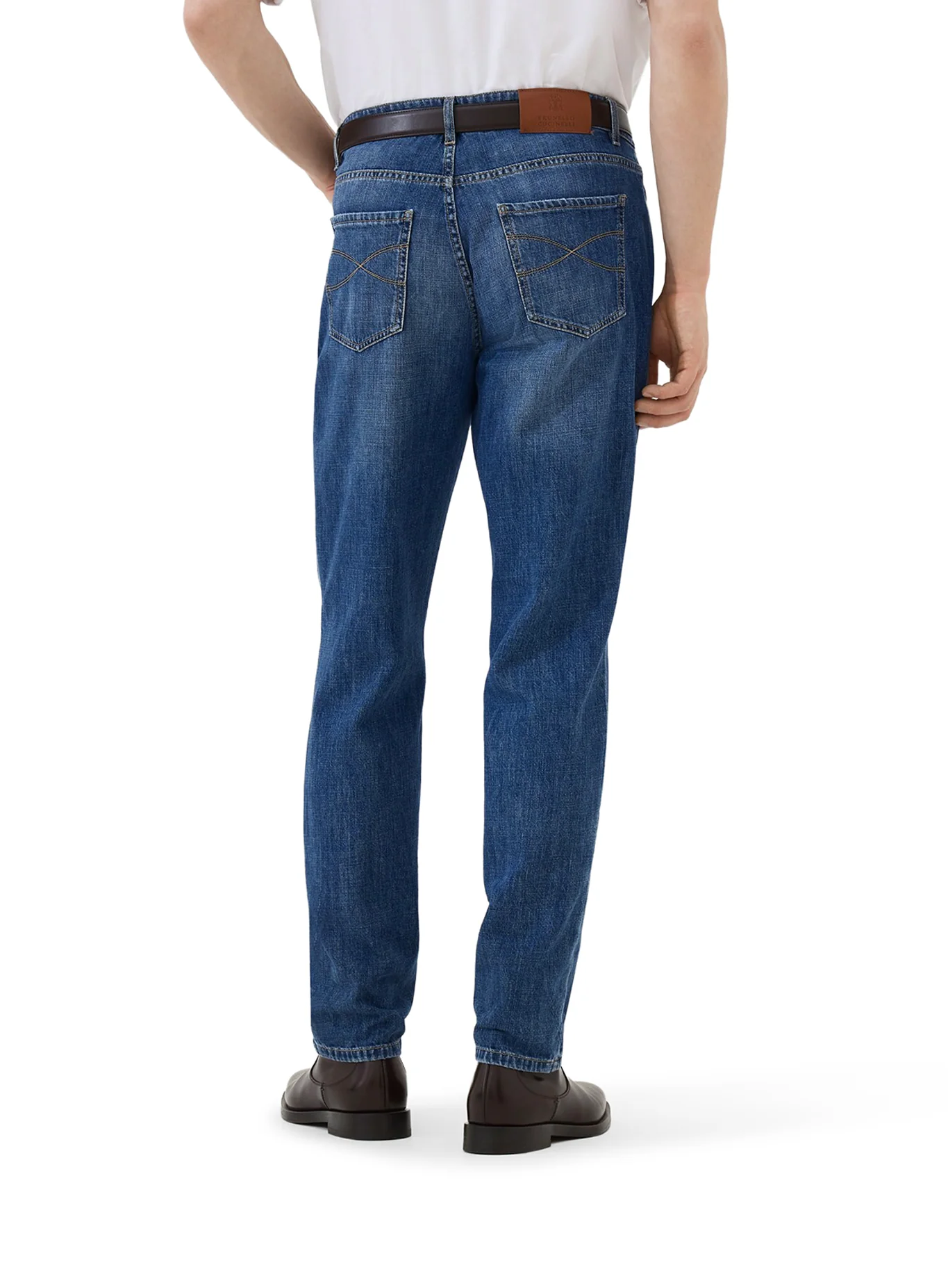 TRADITIONAL FIT FIVE-POCKET TROUSERS IN LIGHTWEIGHT DENIM - Image 3