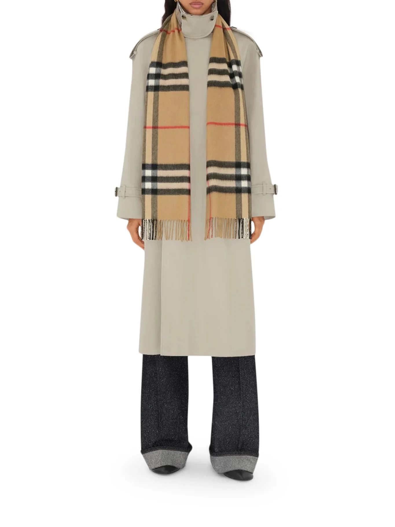 CHECK CASHMERE SCARF - Image 2