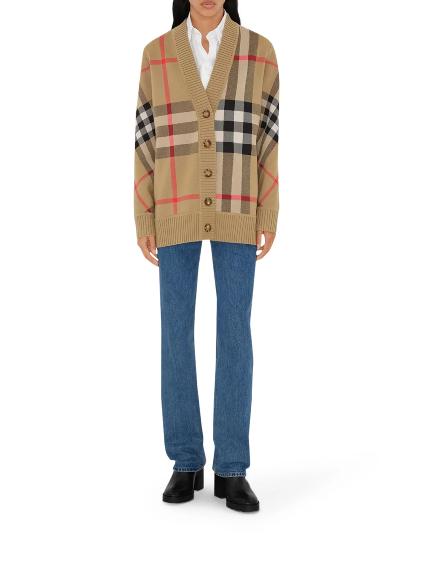 CHECK WOOL BLEND CARDIGAN - Image 2