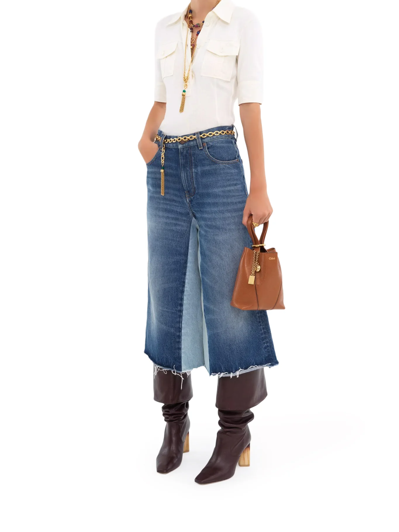 CHLOÉ SPIN SMALL TOTE BAG IN GRAINY LEATHER - Image 3