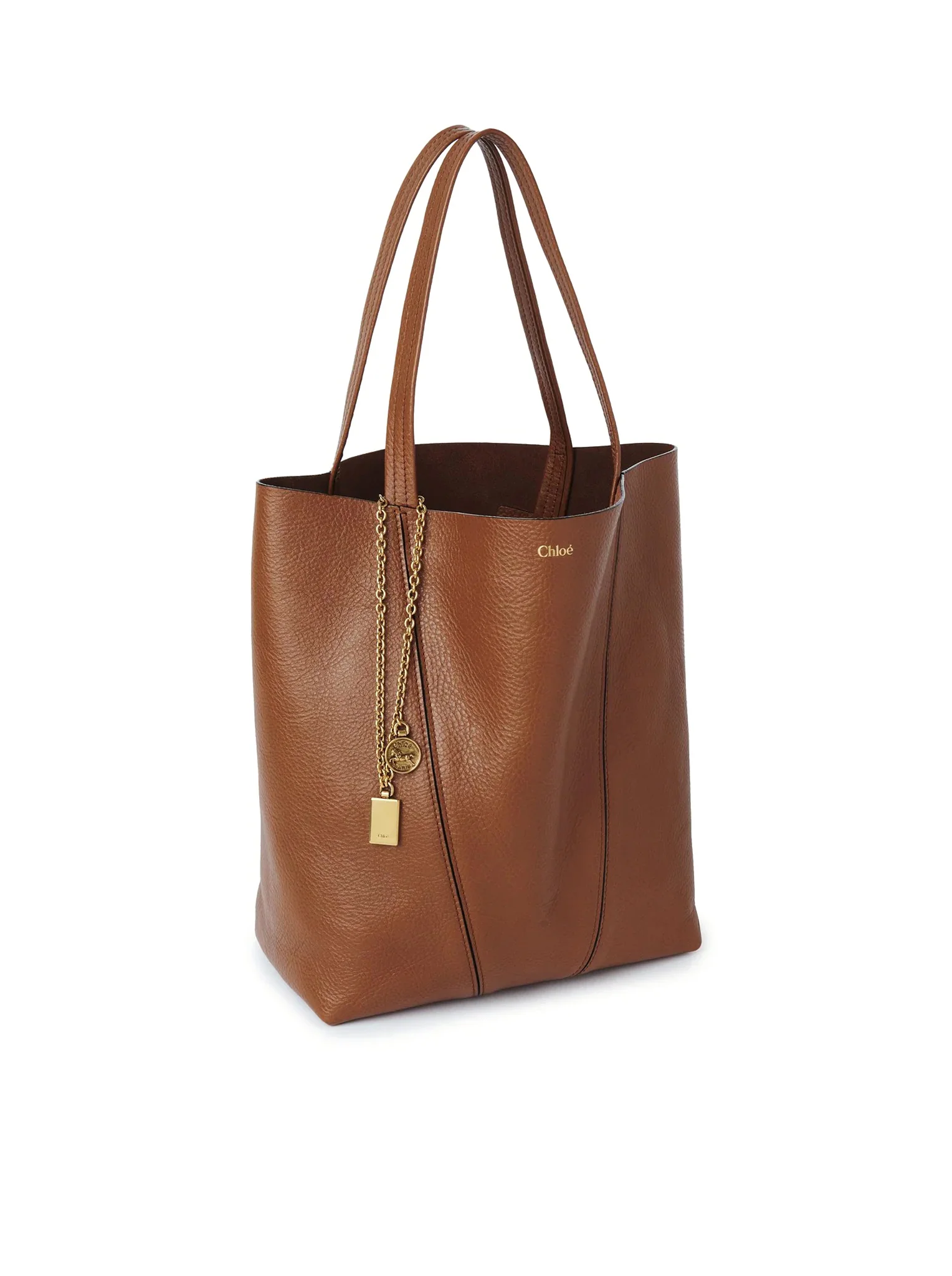 CHLOÉ SPIN TOTE BAG IN GRANATE LEATHER - Image 4