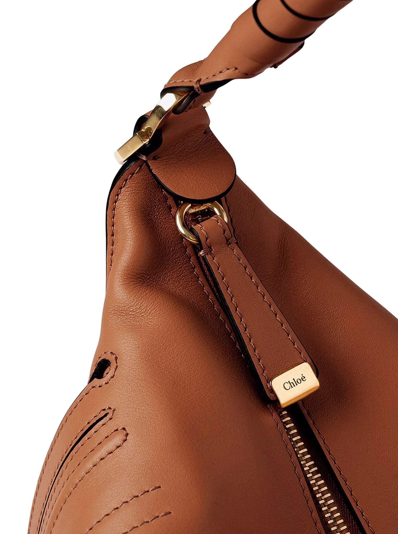 SMALL MARCIE SHOULDER BAG IN CLAY BROWN SOFT LEATHER - Image 6