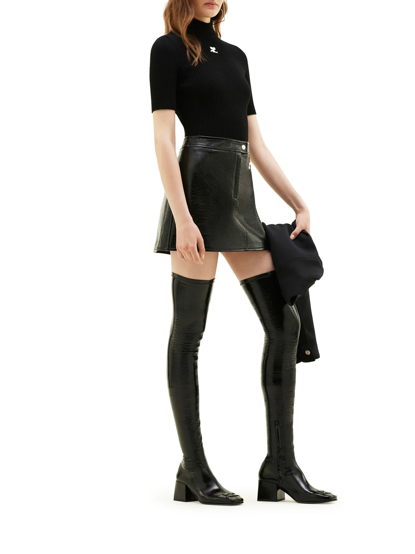 REEDITION SHORT SLEEVES RIB KNIT SWEATER - Image 3
