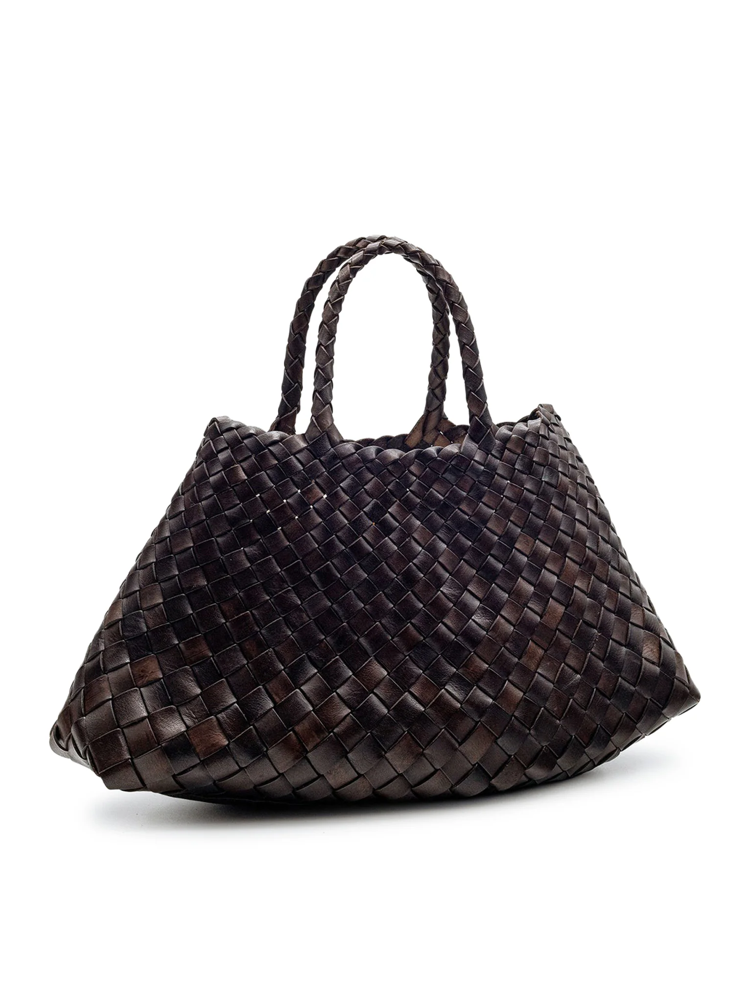SANTA CROCE SMALL BROWN LEATHER BAG - Image 3