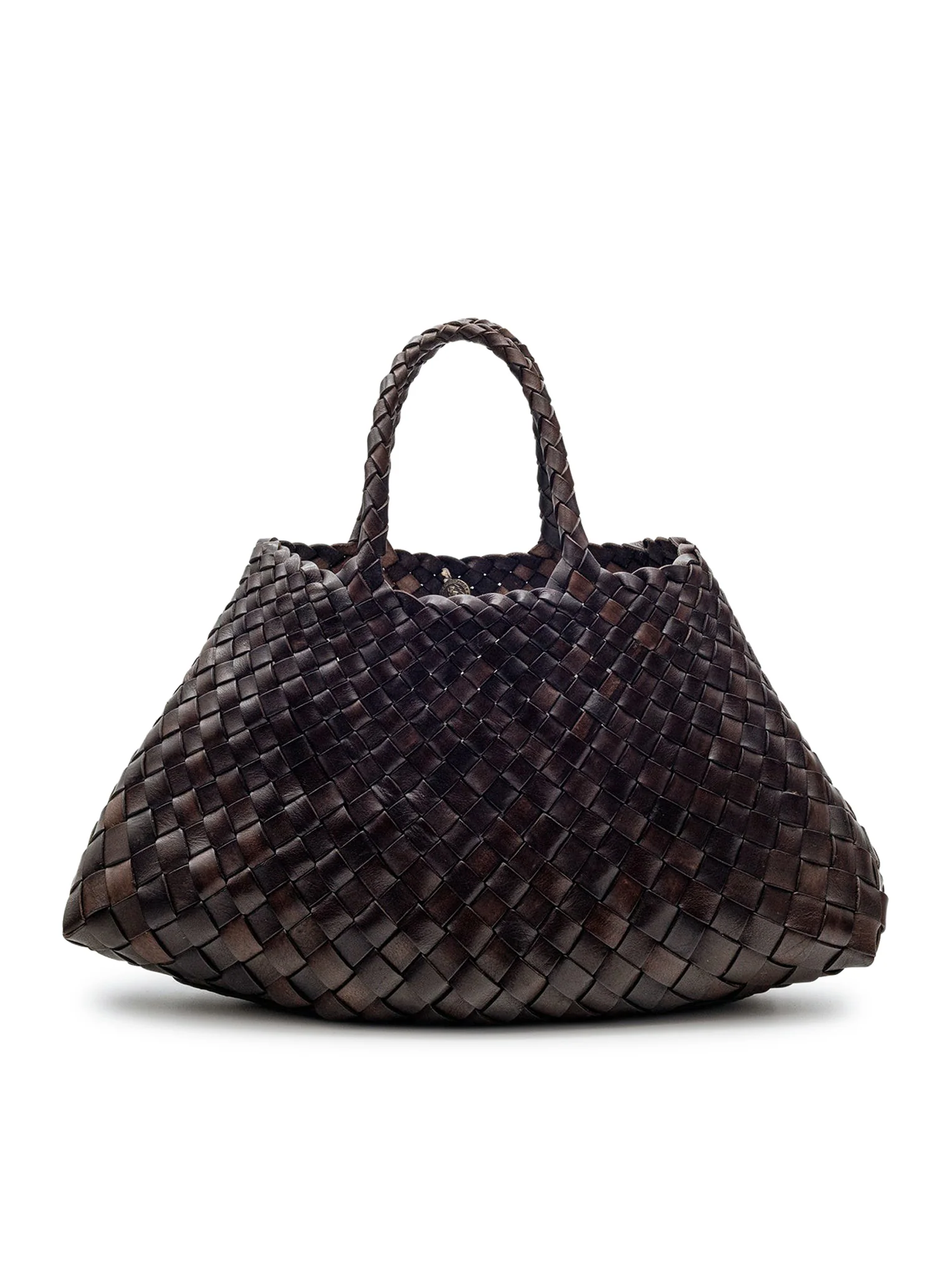 SANTA CROCE SMALL BROWN LEATHER BAG - Image 4