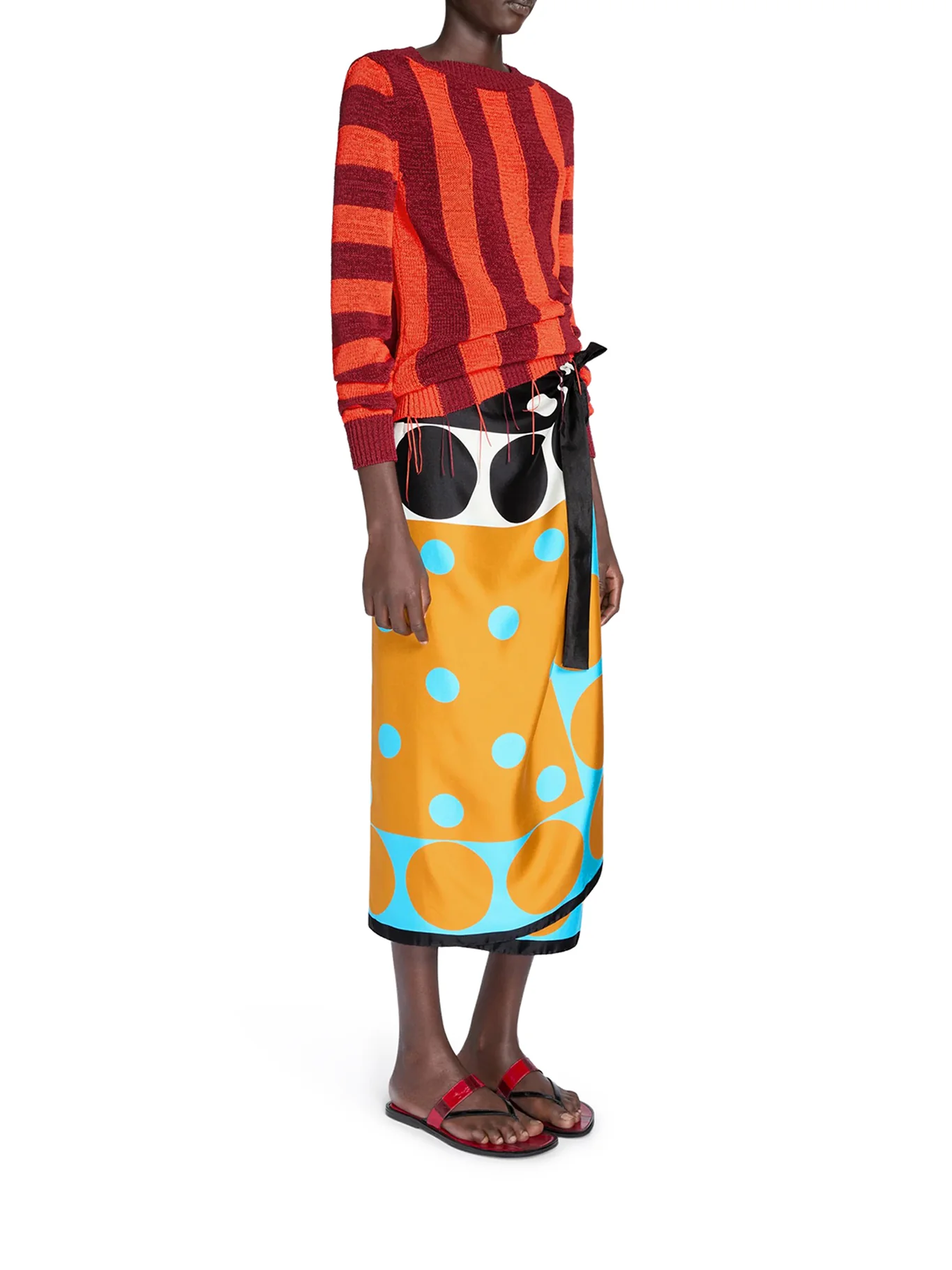 LONG WRAP PENCIL SKIRT - Image 3