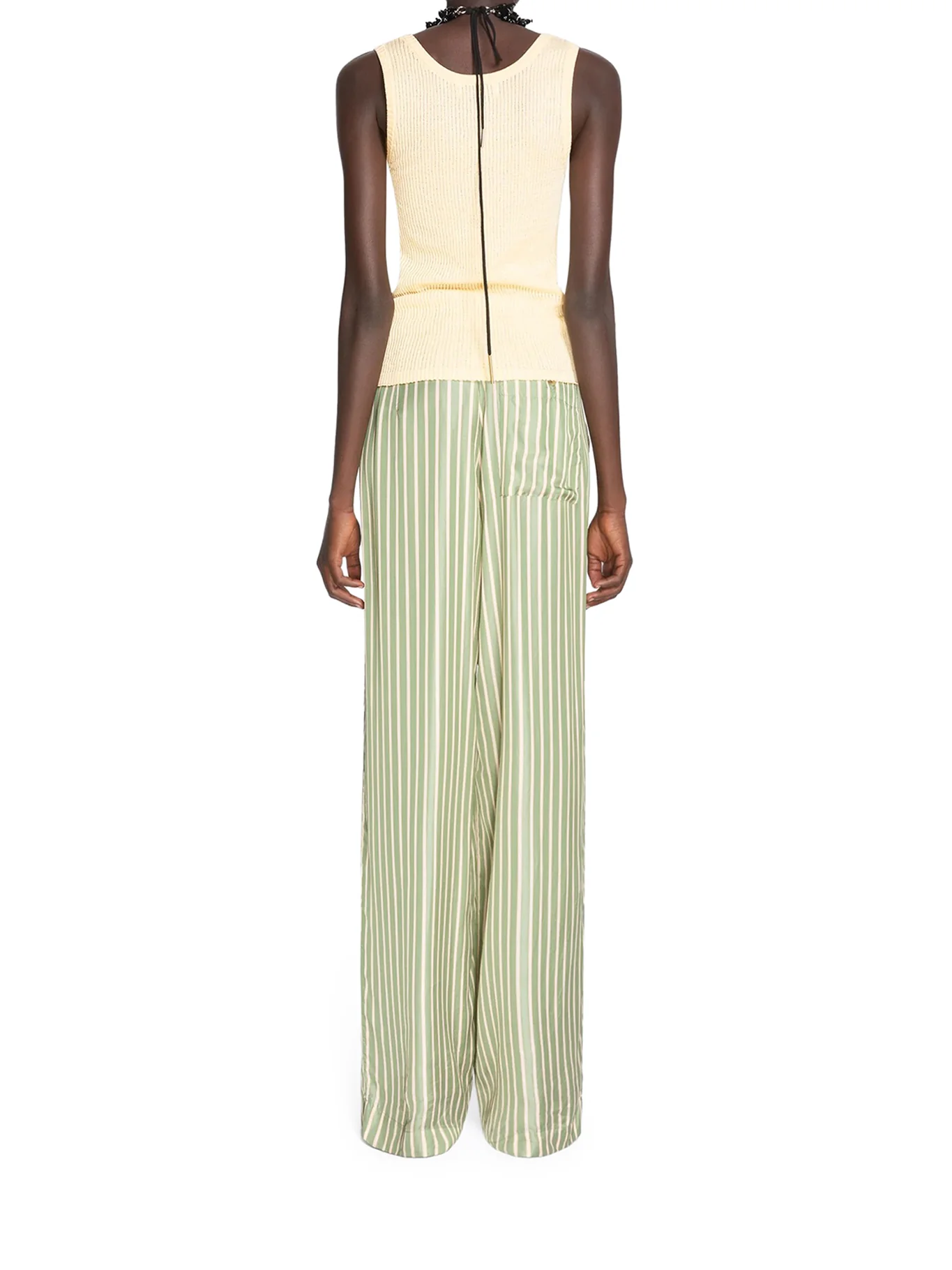 WIDE-LEG CUPRO TROUSERS WITH A WRINKLED EFFECT - Image 4