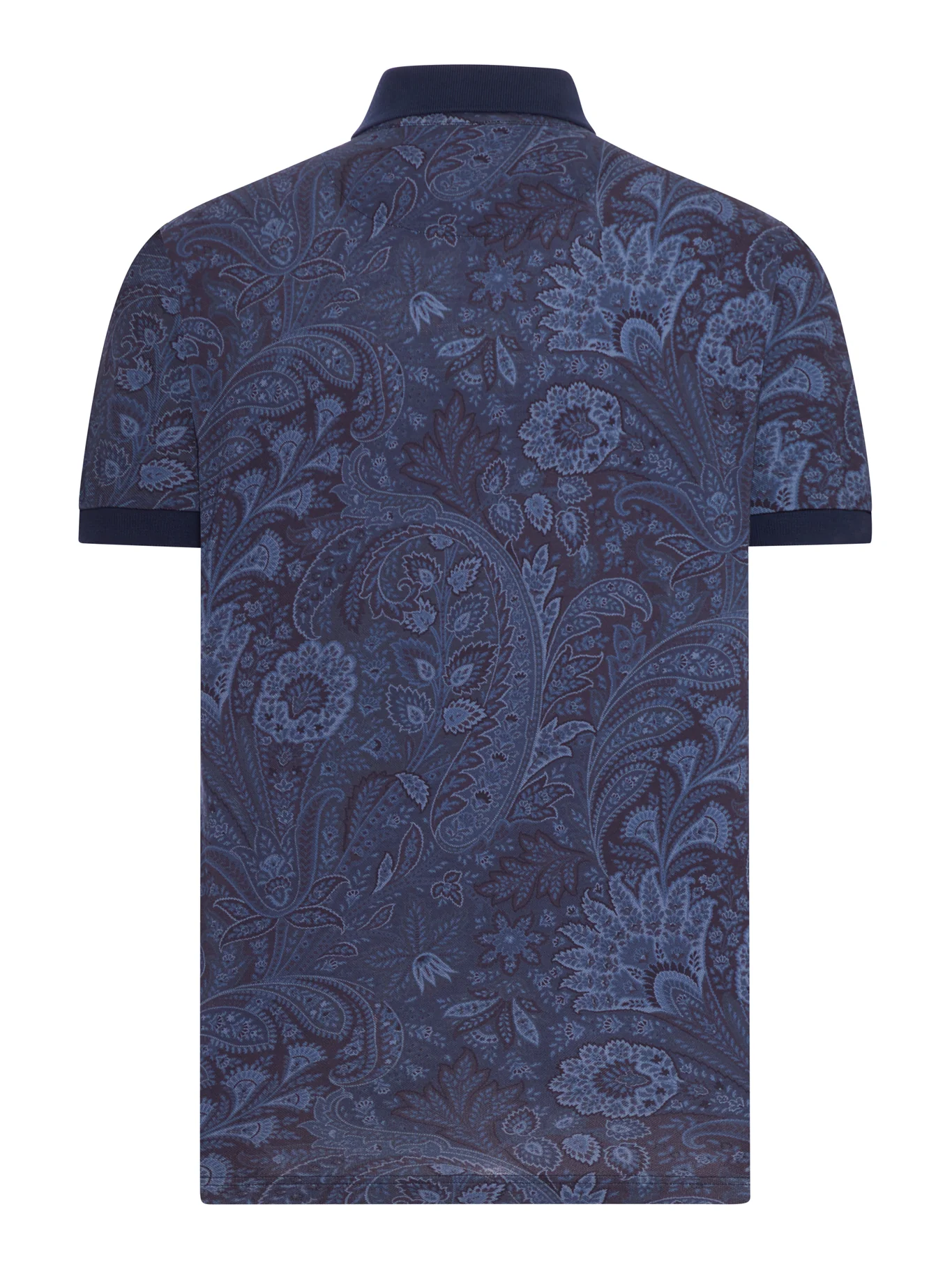 COTTON PIQUET POLO SHIRT WITH PAISLEY PRINT - Image 2
