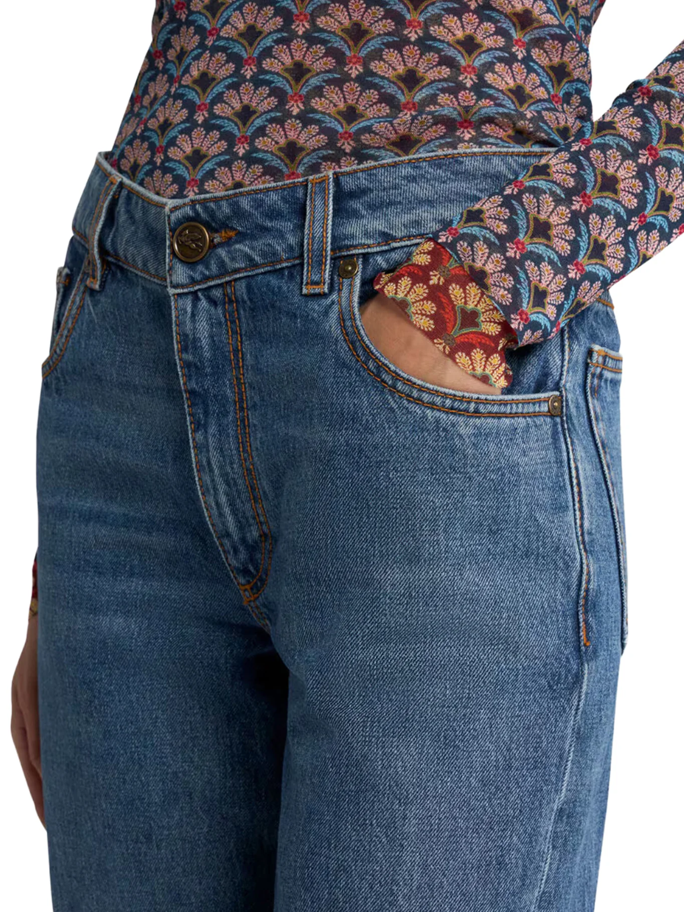 FLARED DENIM JEANS WITH PEGASUS EMBROIDERY - Image 4