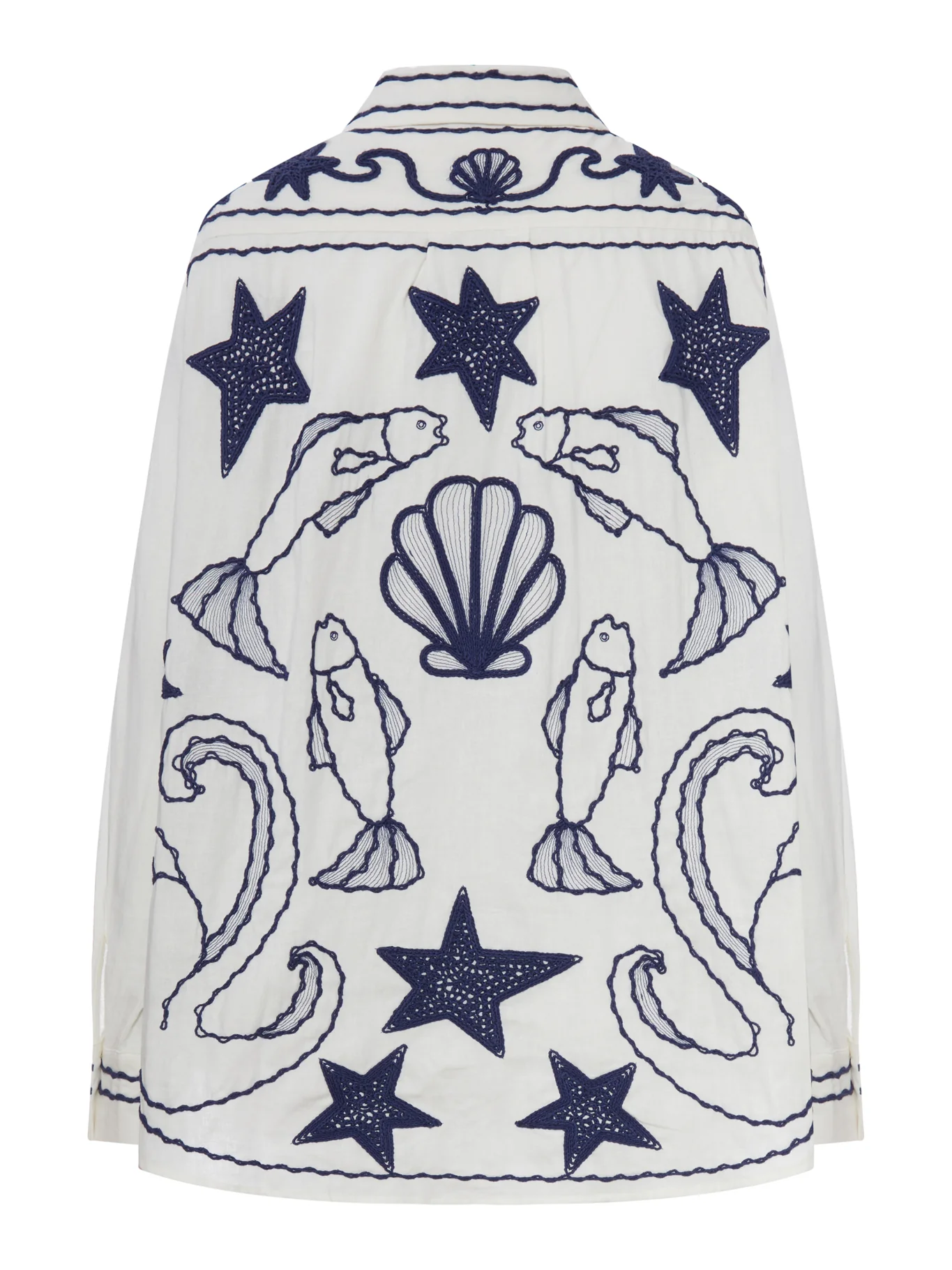 COTTON SHIRT WITH MARINE EMBROIDERY - Image 2