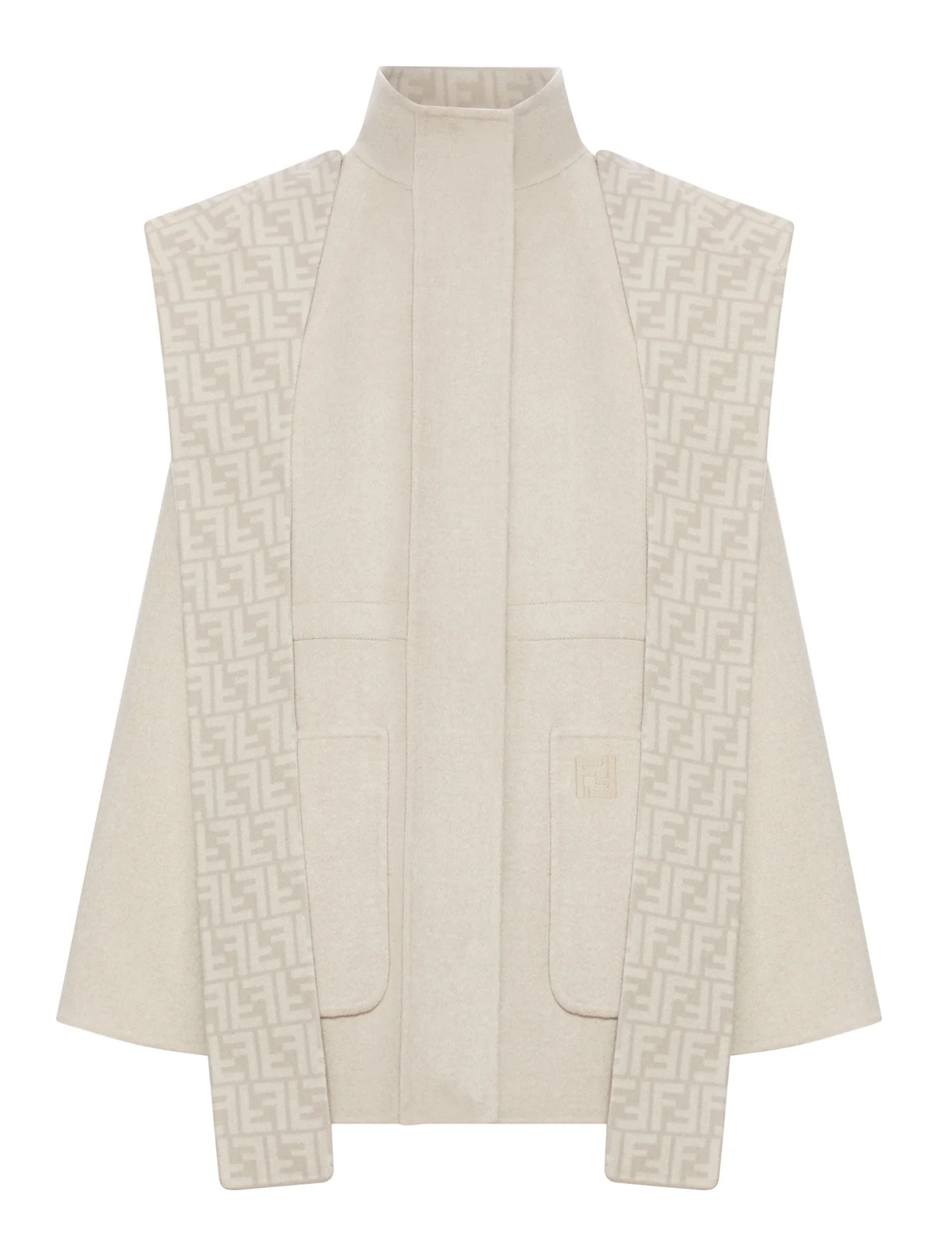 BEIGE WOOL PARKA BLOUSON