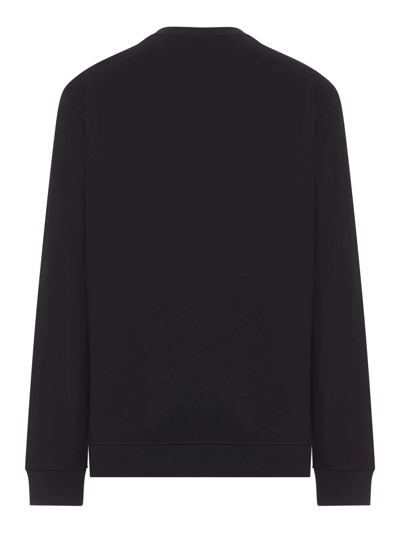 BLACK COTTON CREW NECK SWEATSHIRT - Image 2