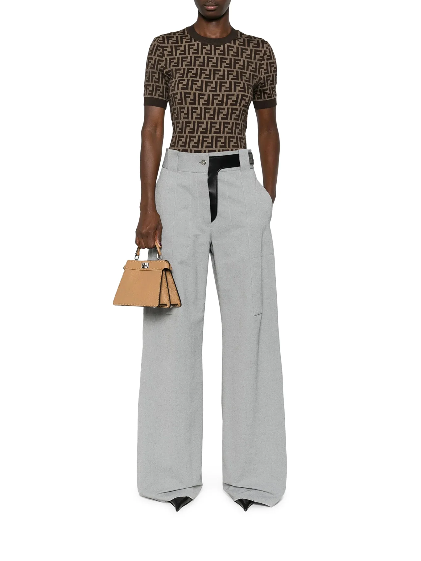 BROWN FF COTTON SWEATER - Image 2