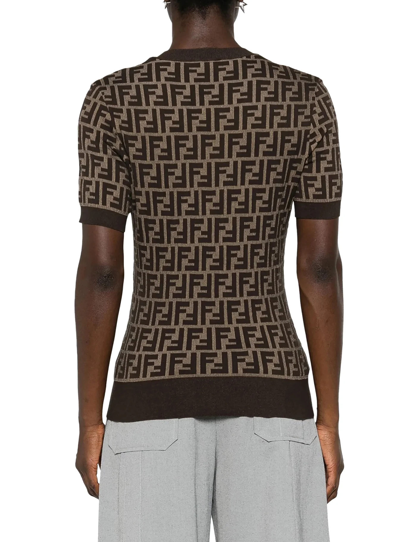 BROWN FF COTTON SWEATER - Image 4