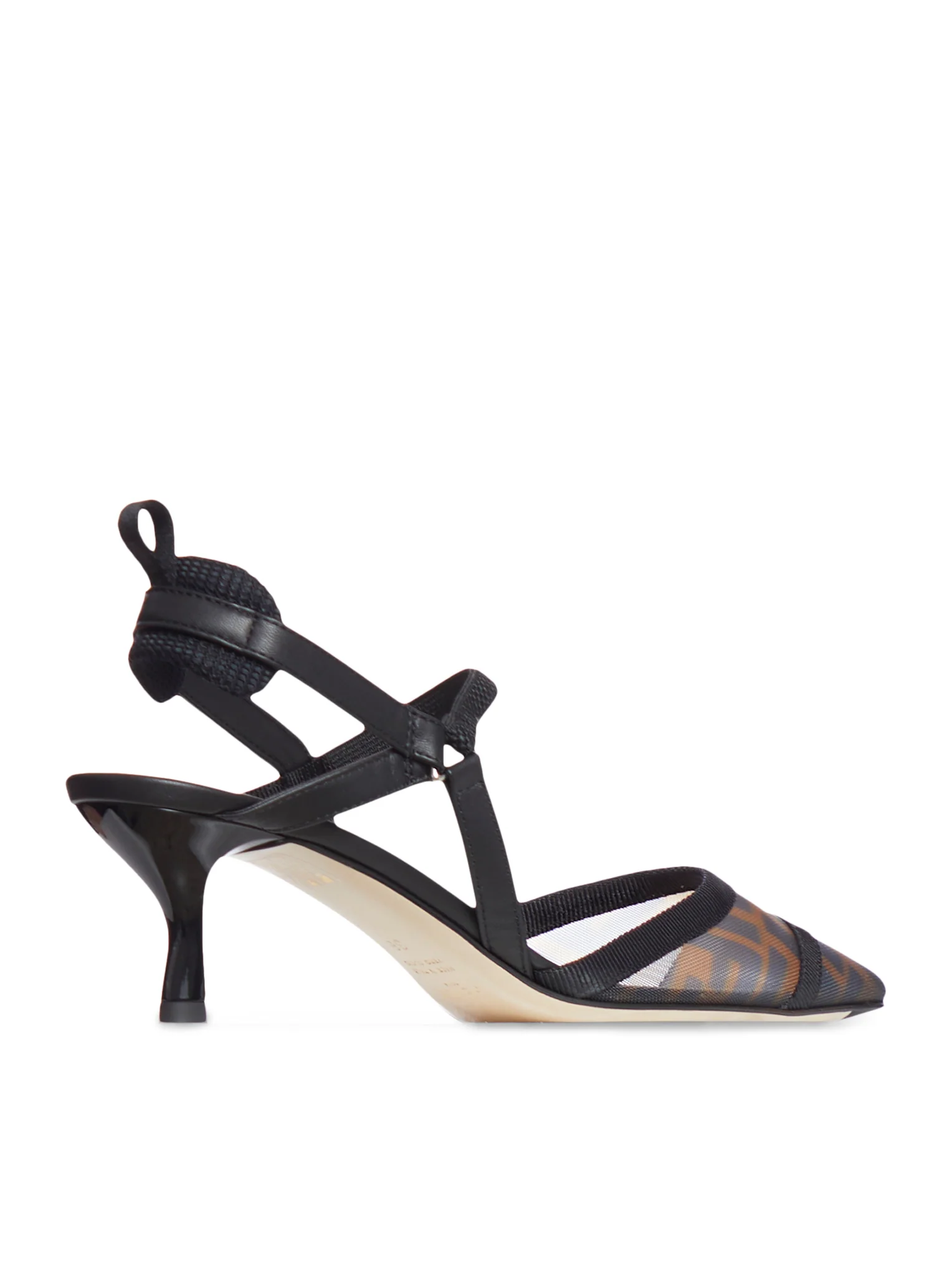 COLIBRI` LITE SLINGBACK WITH MEDIUM HEEL IN BLACK MESH FF - Image 3
