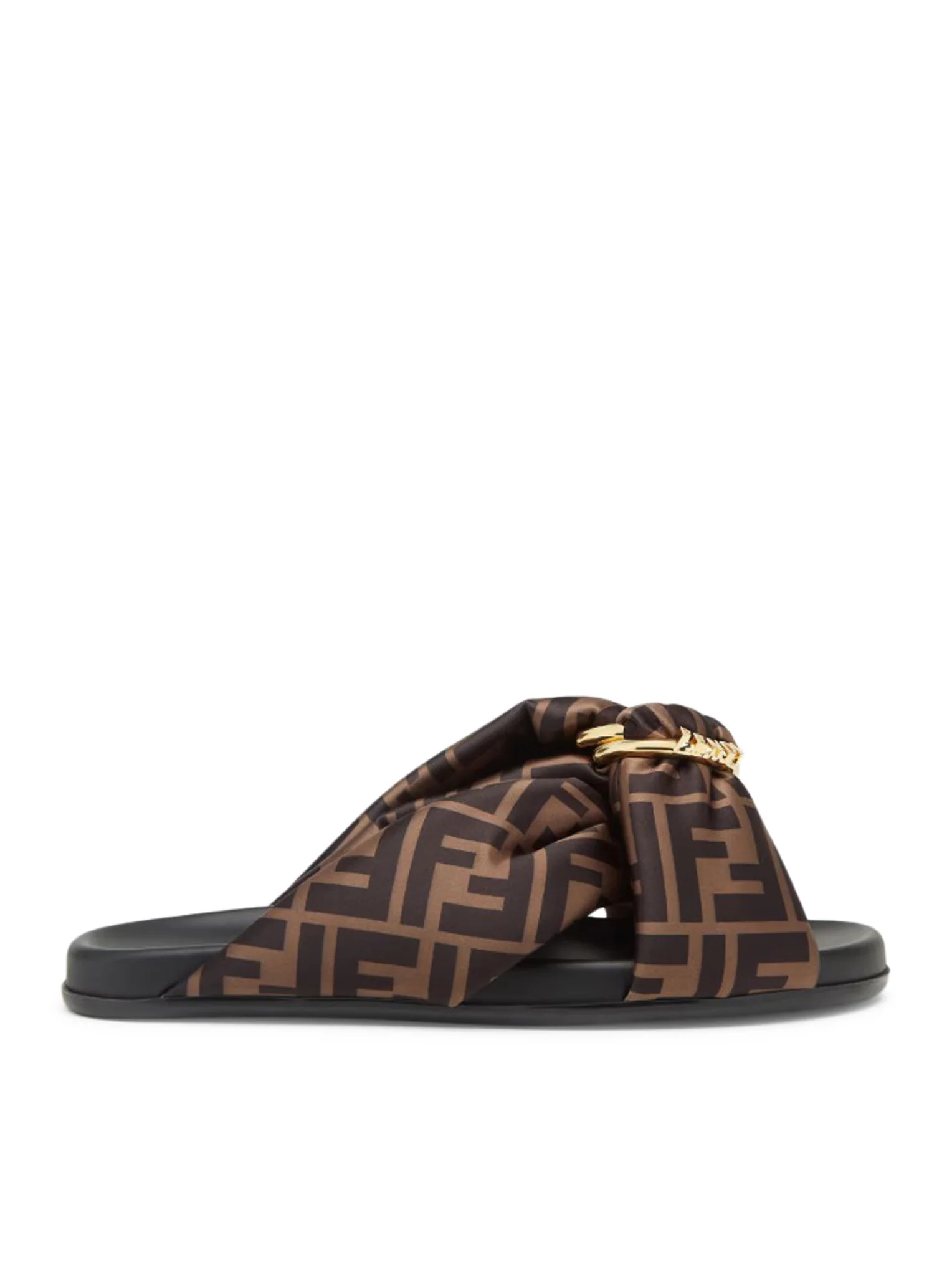 FENDI FEEL SANDALS IN SATIN FF