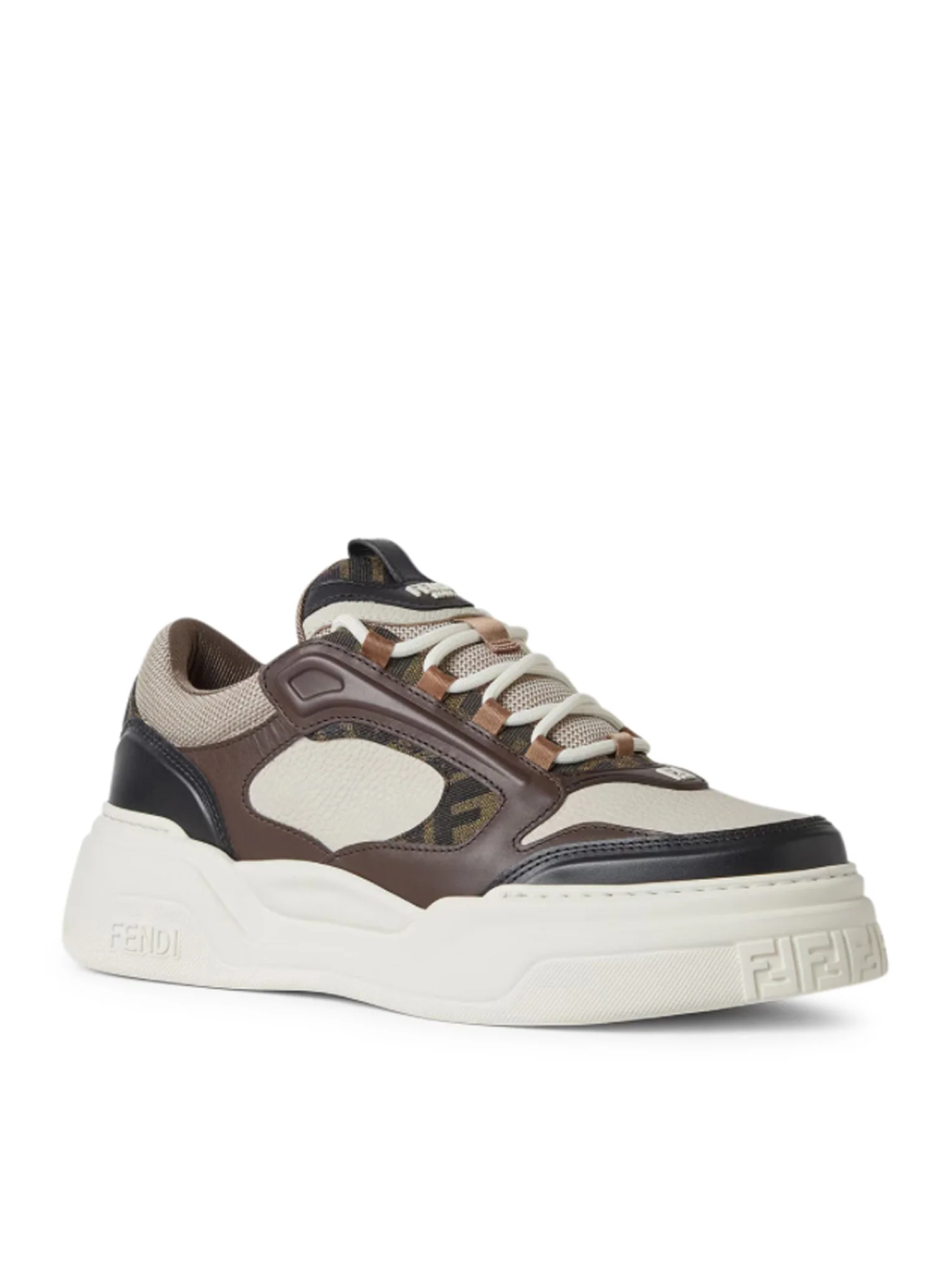 FENDI FORCE LEATHER SNEAKERS - Image 3