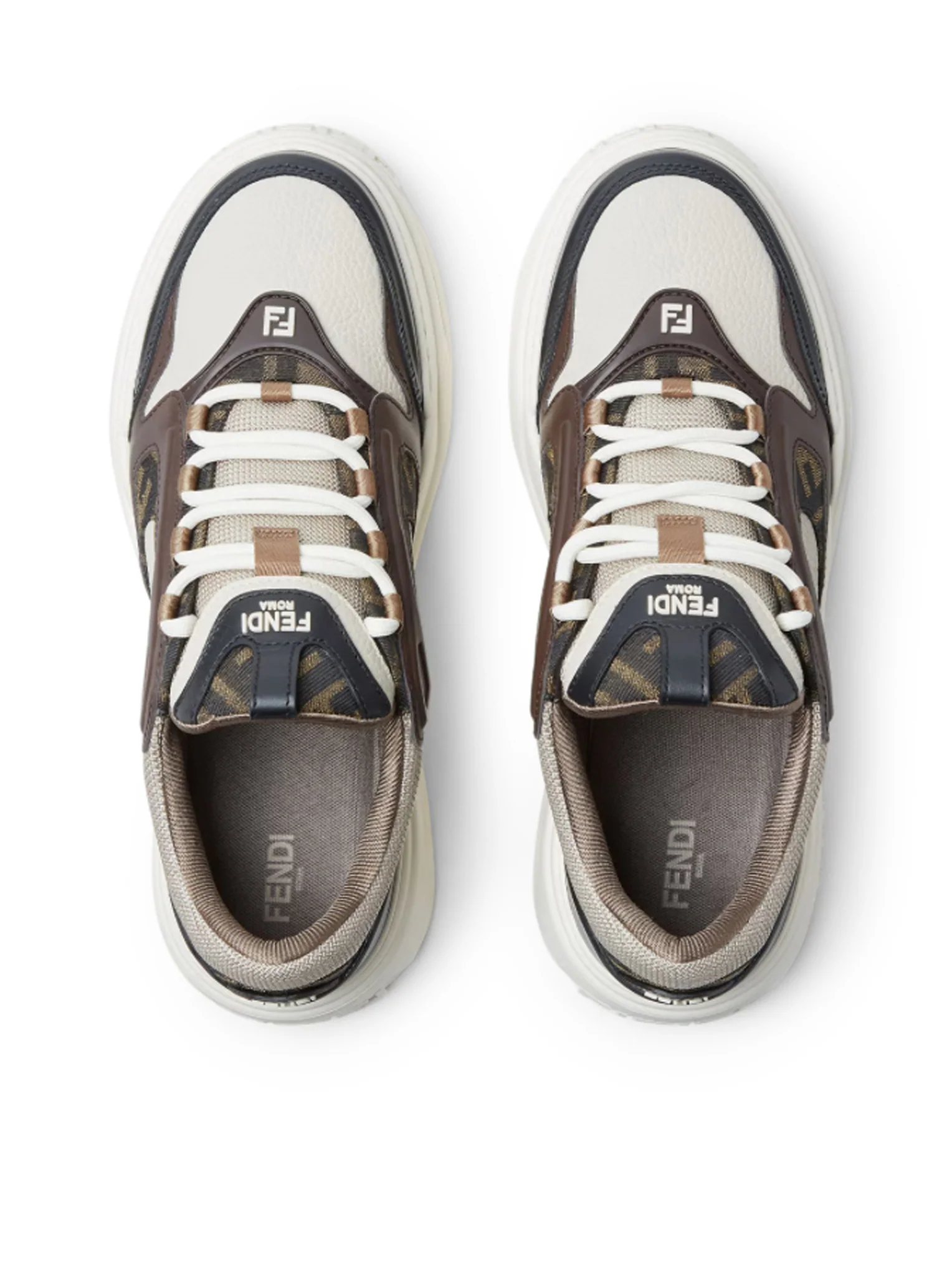 FENDI FORCE LEATHER SNEAKERS - Image 5