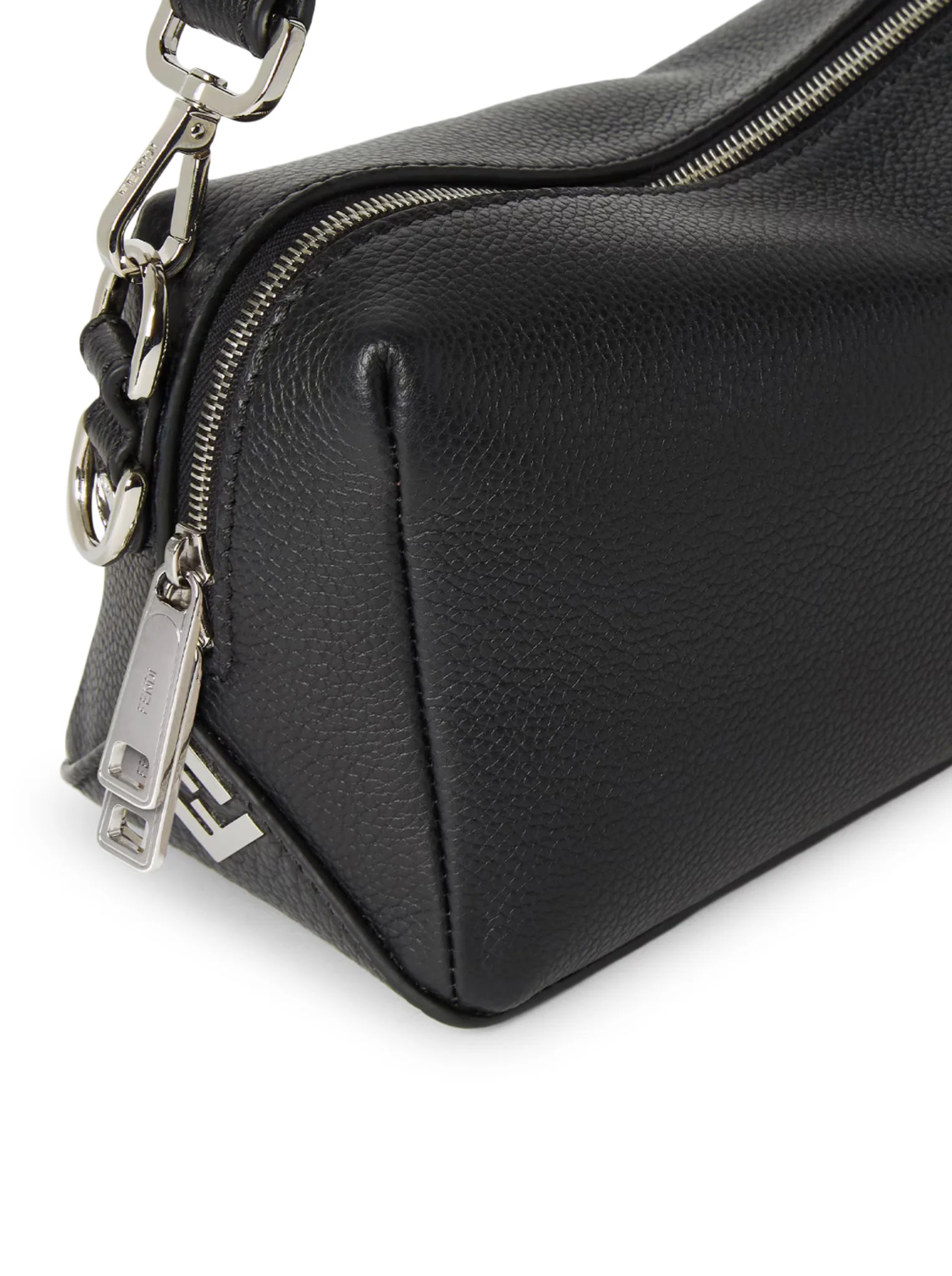 FENDI SMALL BLACK LEATHER BAG - Image 8