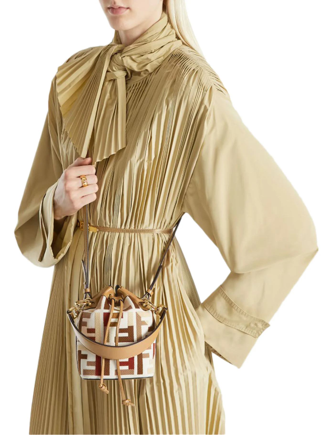 MON TRESOR MINI CANVAS BAG WITH FF EMBROIDERY - Image 2