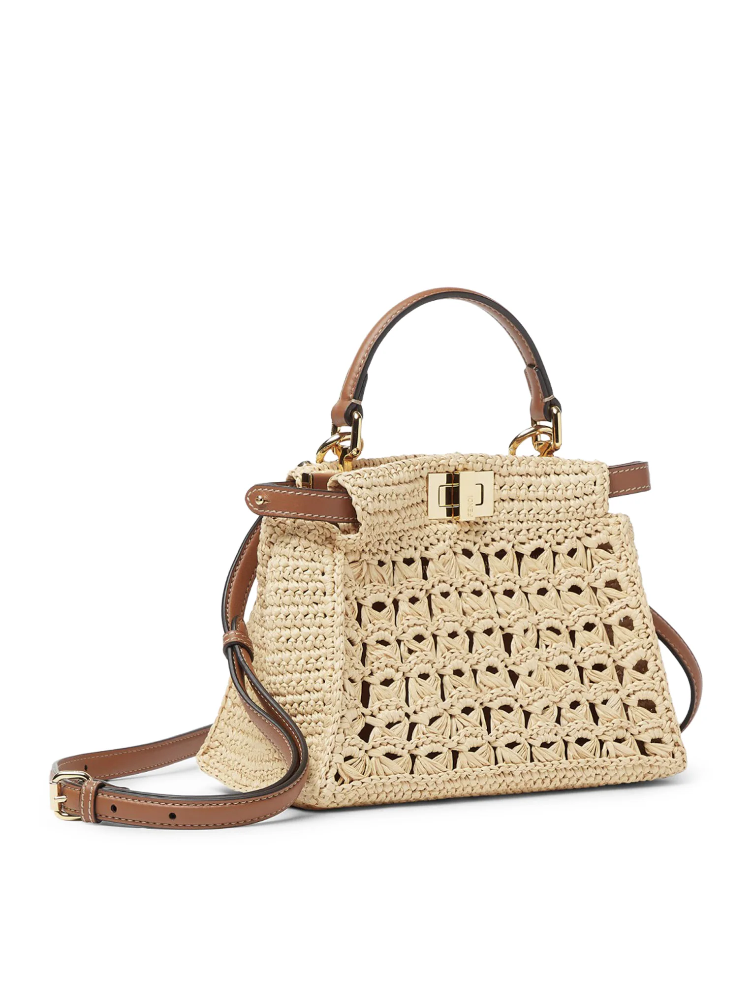 PEEKABOO MINI BAG IN RAFFIA WITH OPENWORK WOVEN PATTERN - Image 4