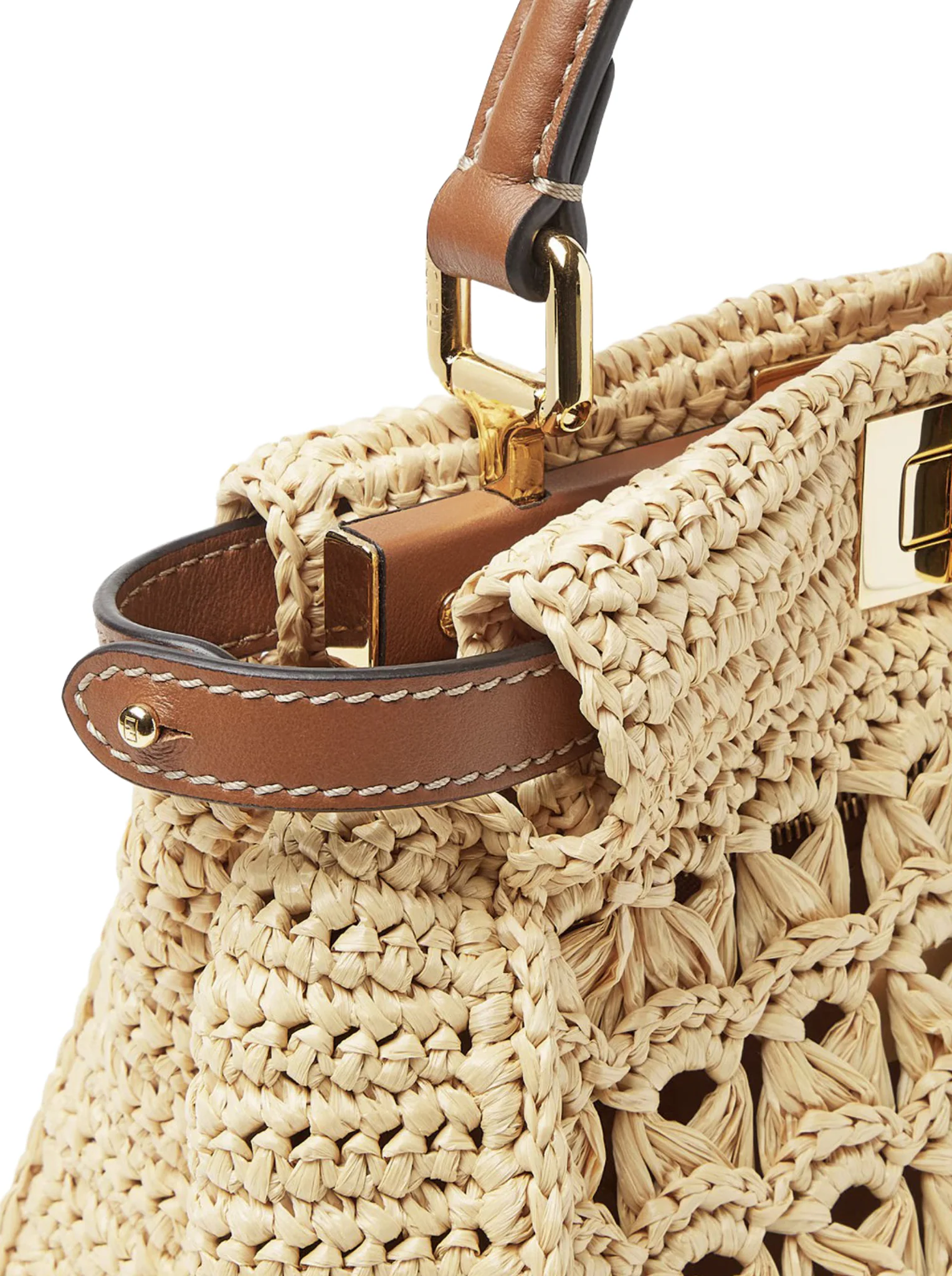 PEEKABOO MINI BAG IN RAFFIA WITH OPENWORK WOVEN PATTERN - Image 7