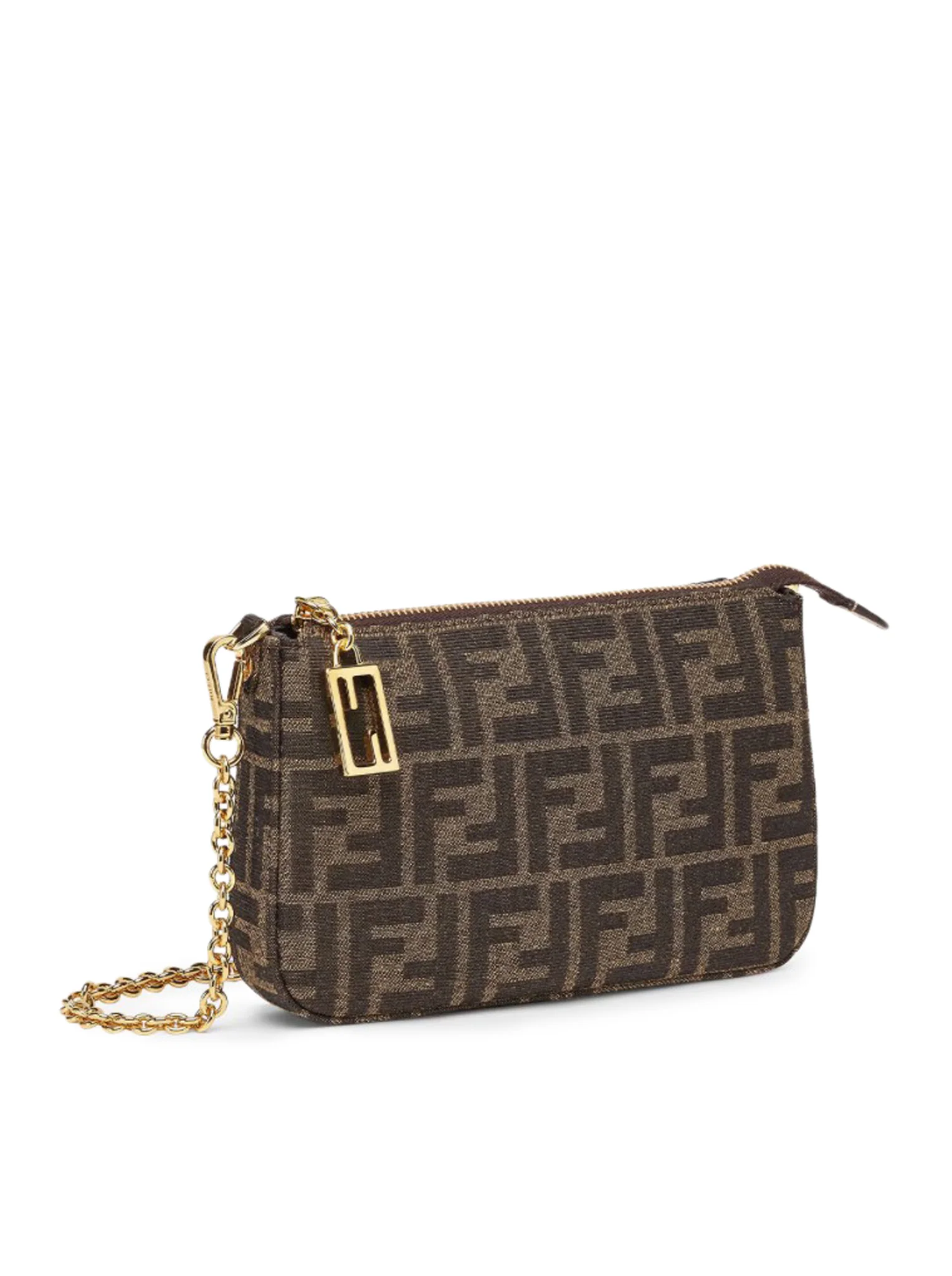 POUCH BAGUETTE WITH CHAIN ??IN FF JACQUARD FABRIC - Image 2