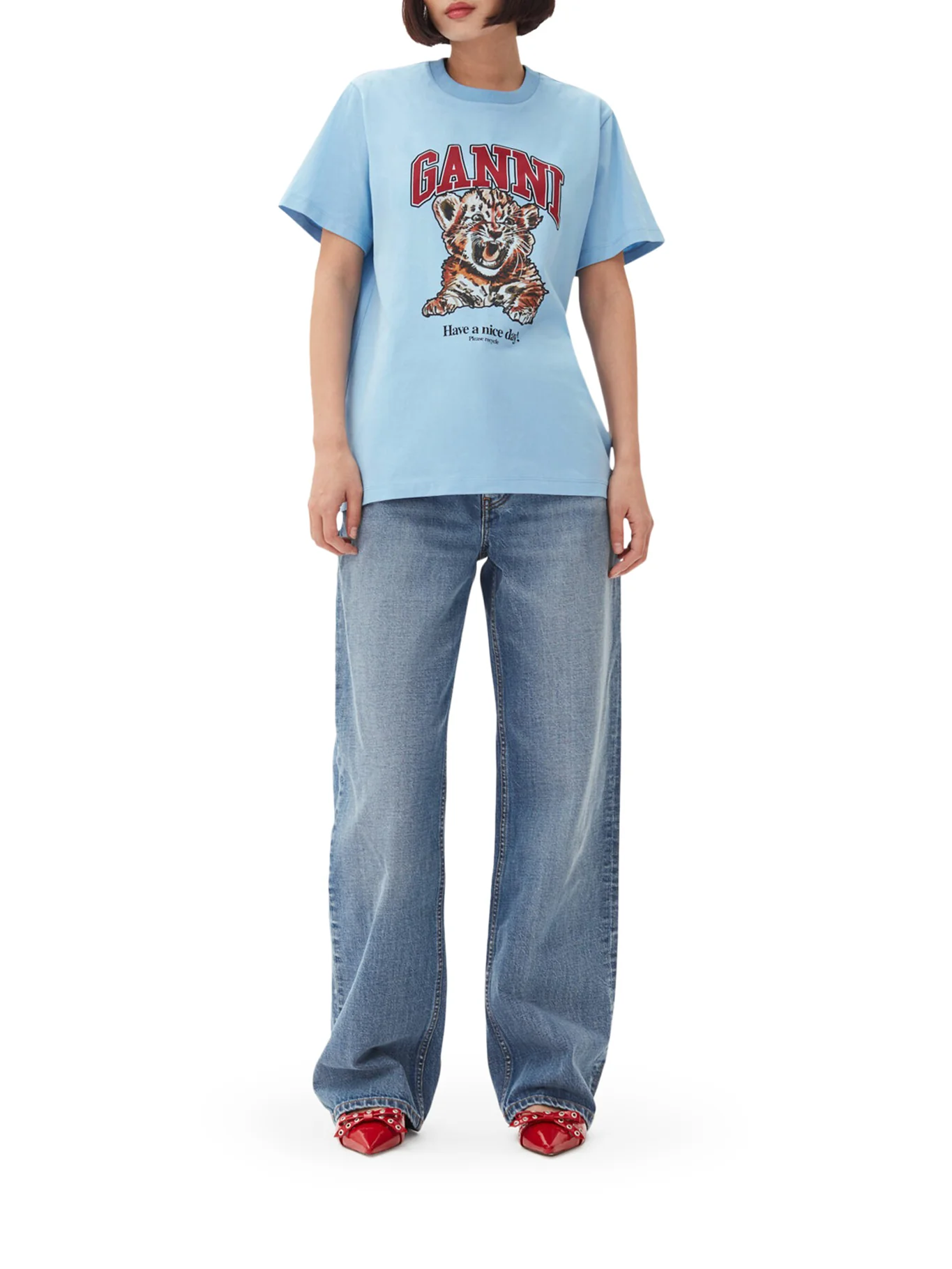 COTTON JERSEY T-SHIRT WITH TIGER PRINT - Image 2