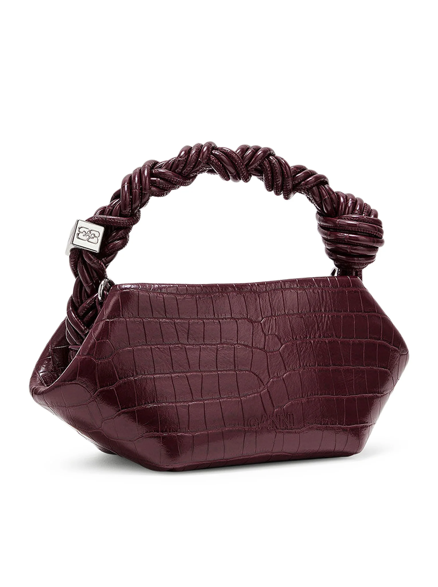 MINI BOU BAG IN BURGUNDY CROCODILE EFFECT - Image 3
