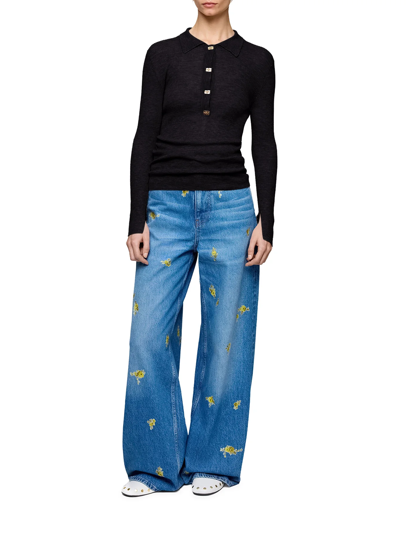 SEMI-TRANSPARENT WOOL POLO - Image 2