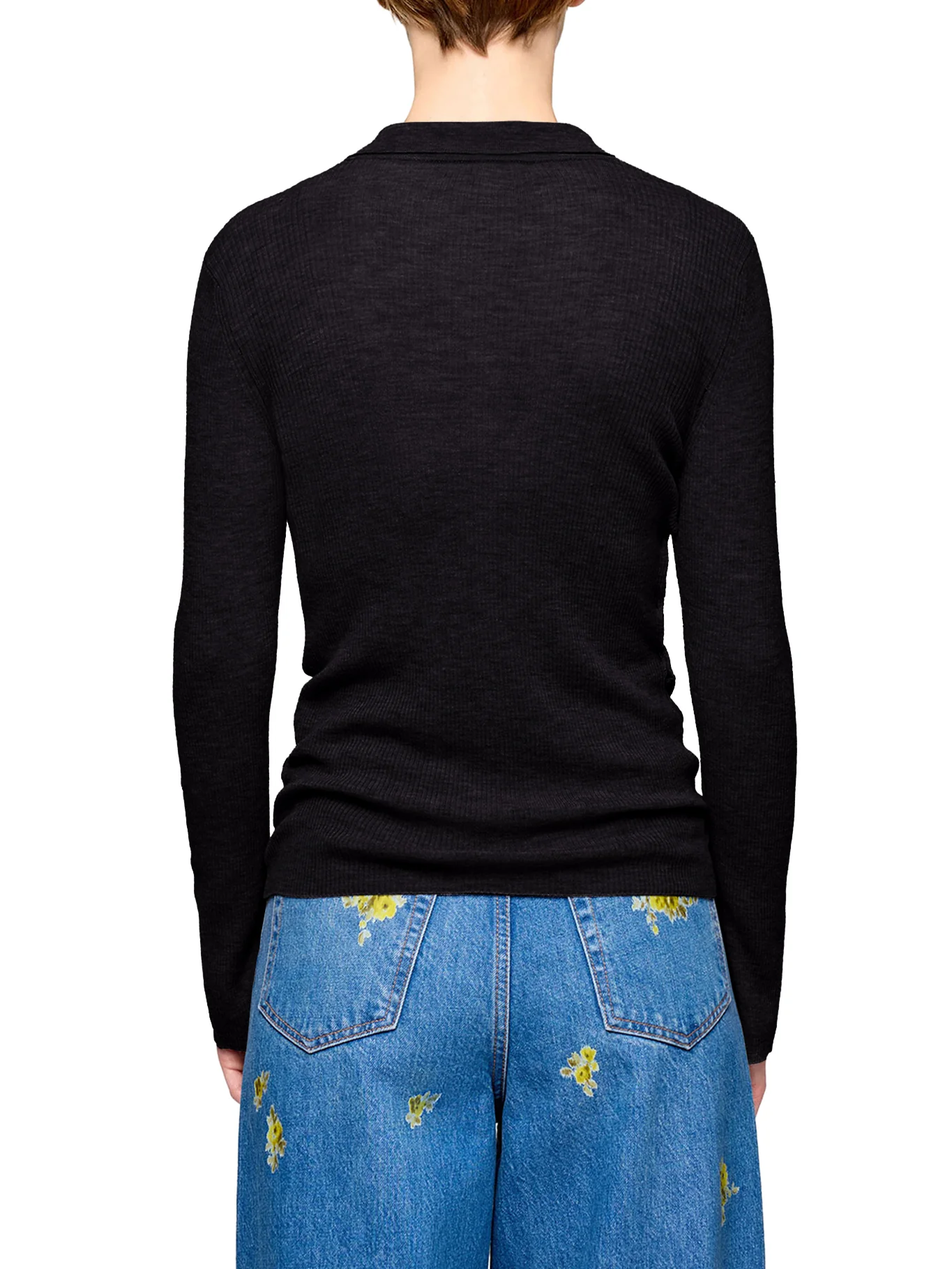 SEMI-TRANSPARENT WOOL POLO - Image 4