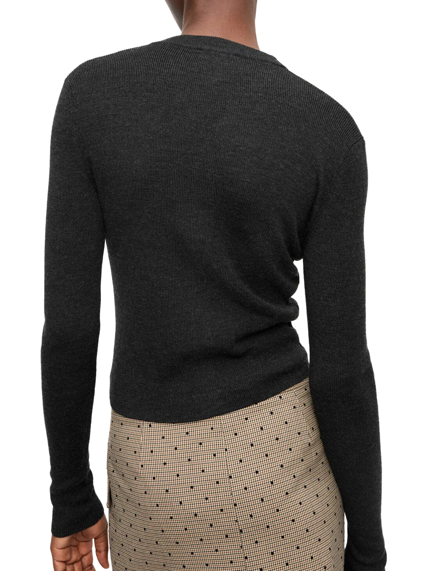 WOOL CARDIGAN WITH EMBROIDERED LOGO - Image 4